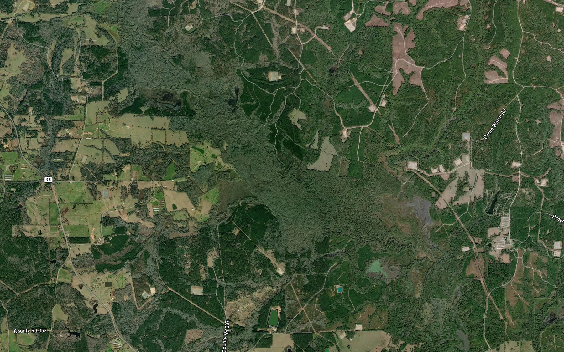 Satellite map of the Tandakee Creek