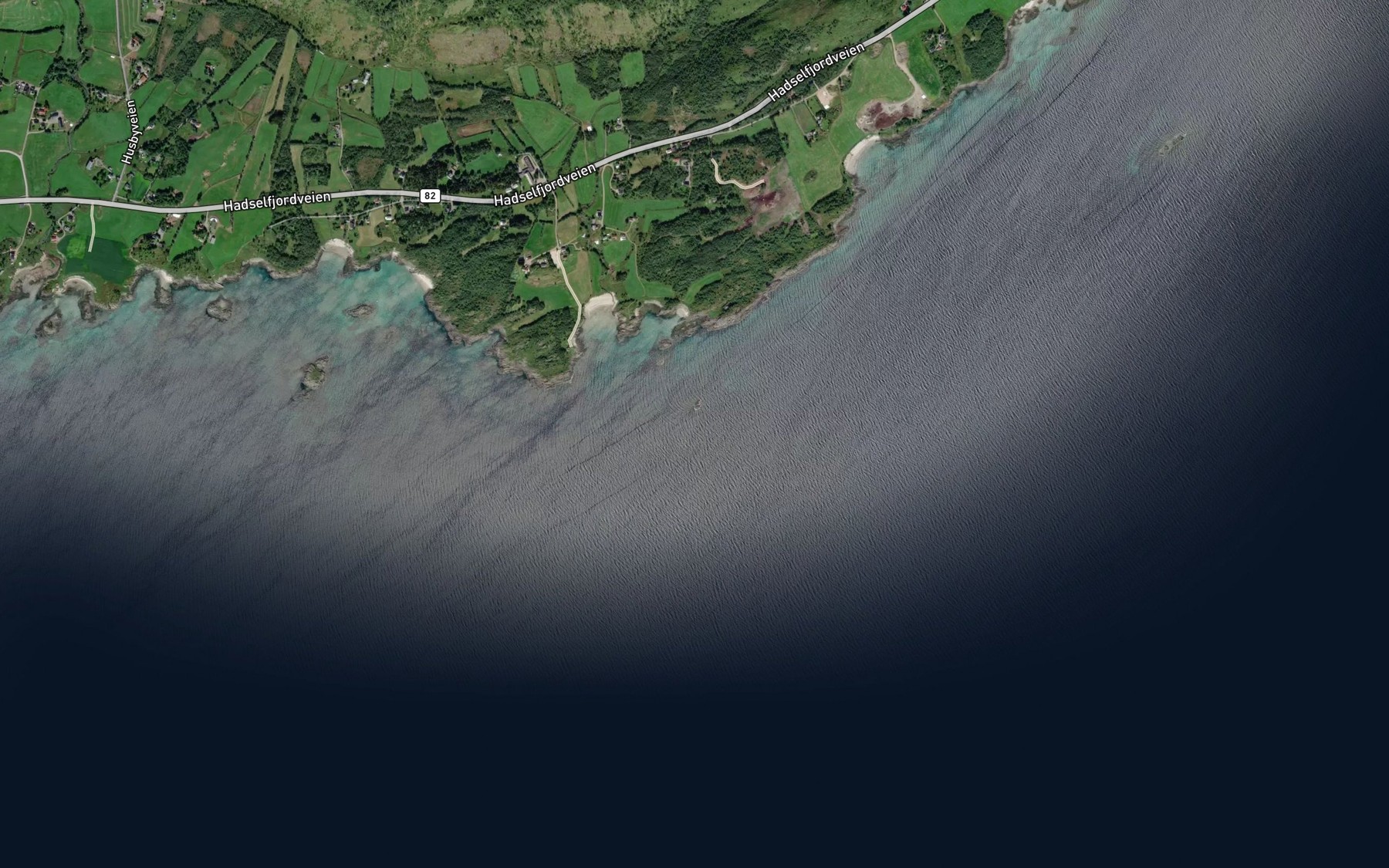 Satellite map of the Vassvikflua