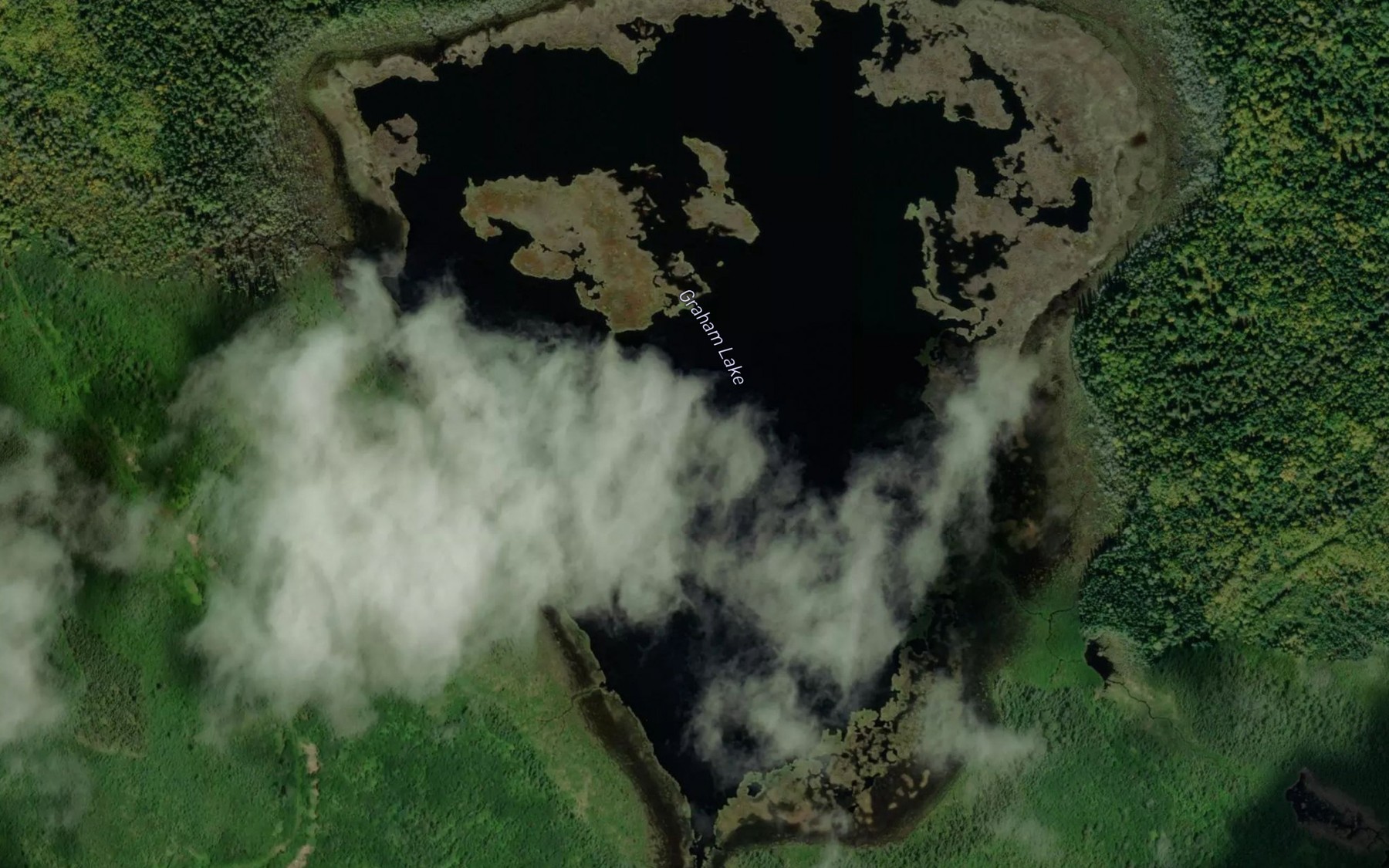 Satellite map of the Graham Lake