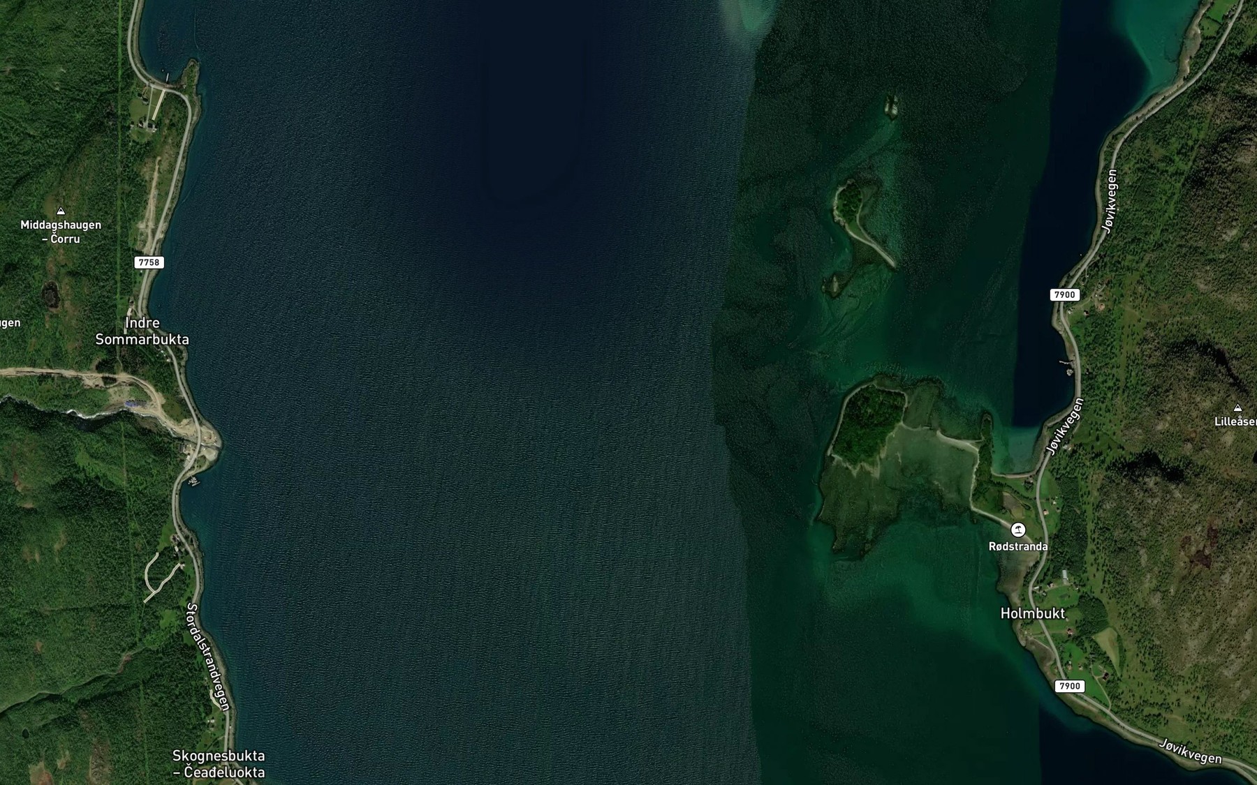 Satellite map of the Sorfjorden