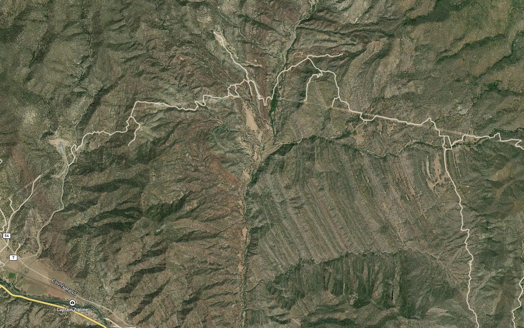 Satellite map of the Little Badger Creek