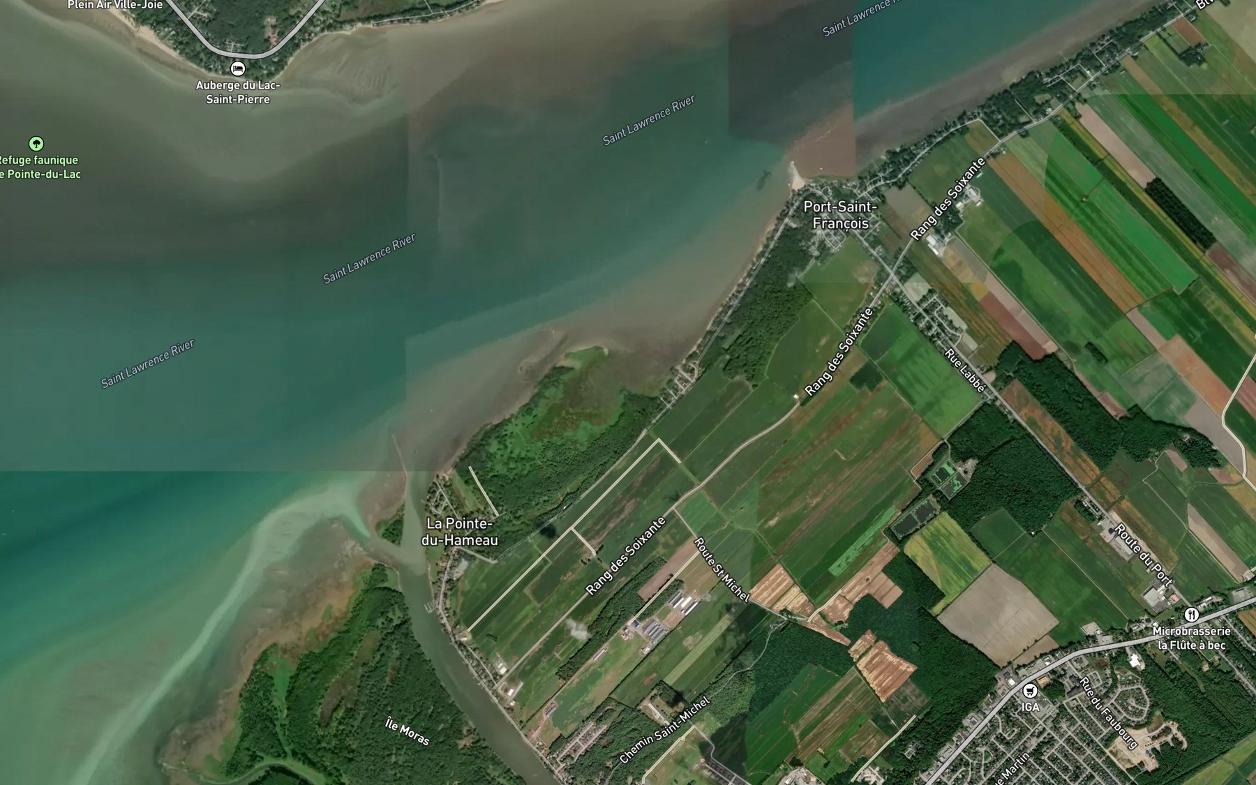 Satellite map of the Ruisseau Saint-Michel