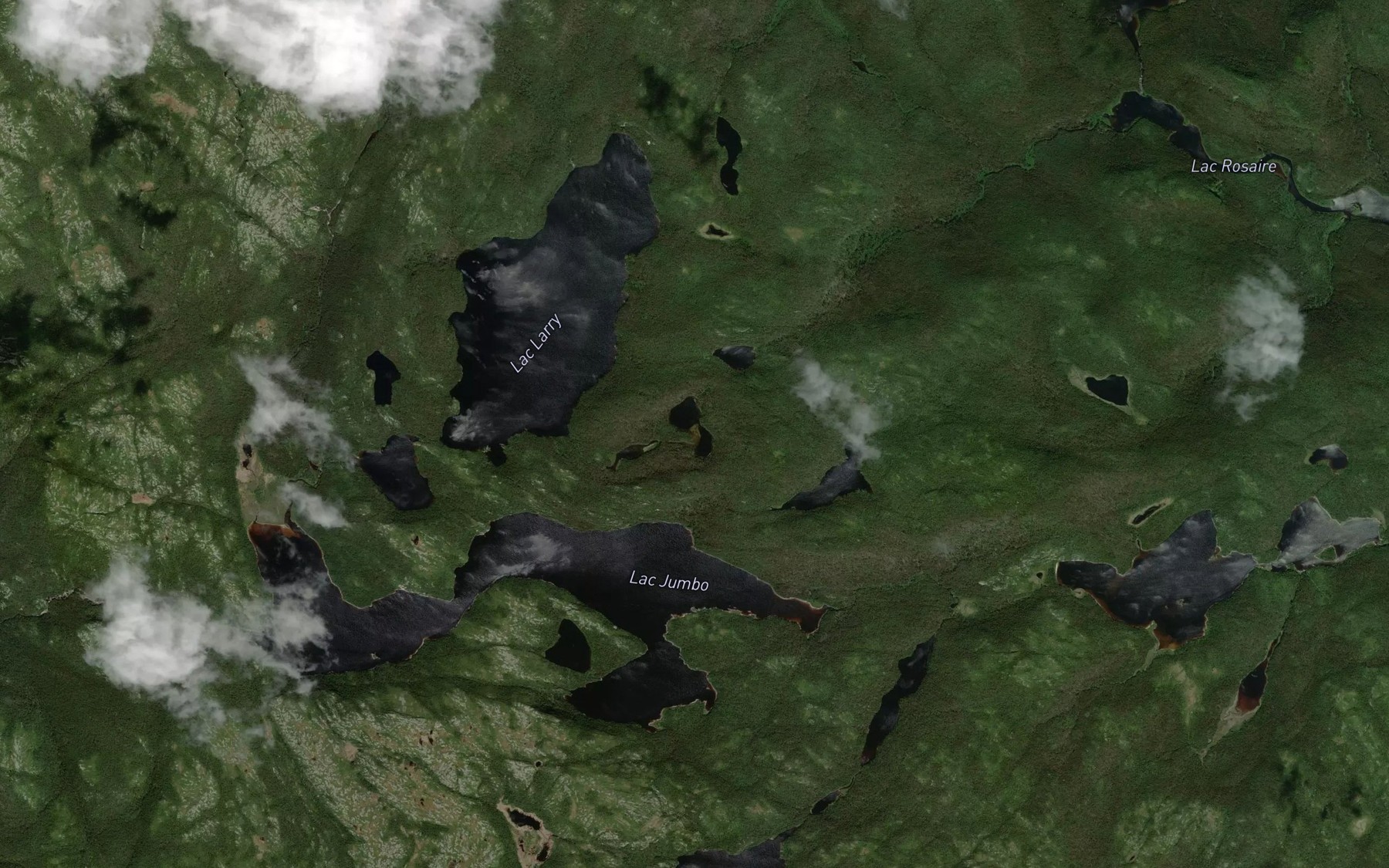 Satellite map of the Lac La Diligence