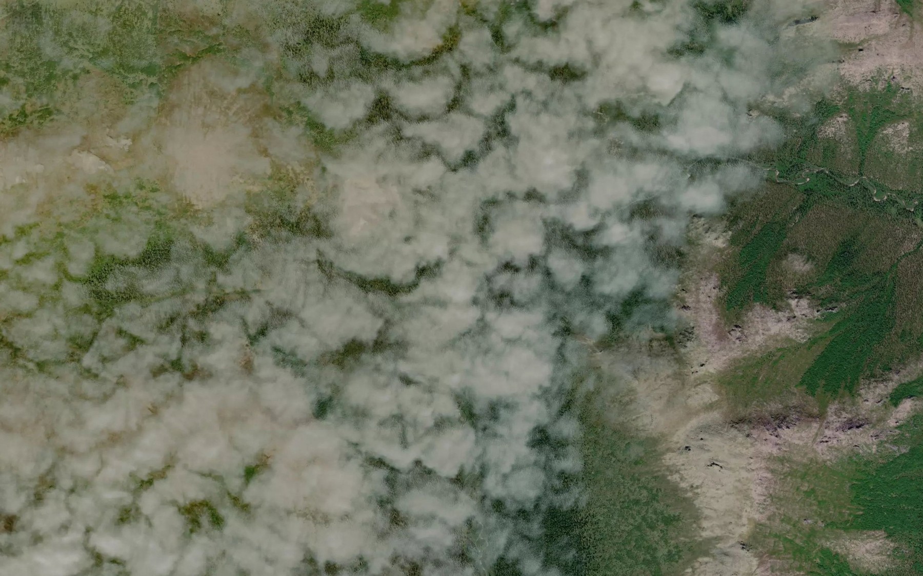 Satellite map of the Jones Pup Creek