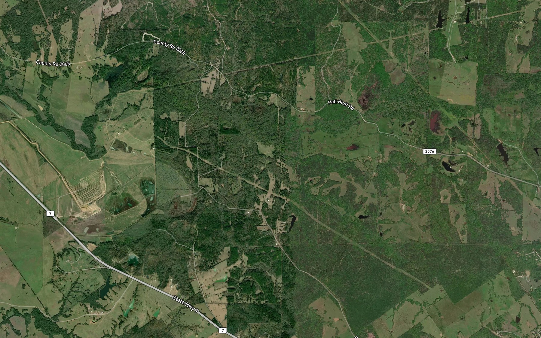 Satellite map of the Dan Jenkins Creek
