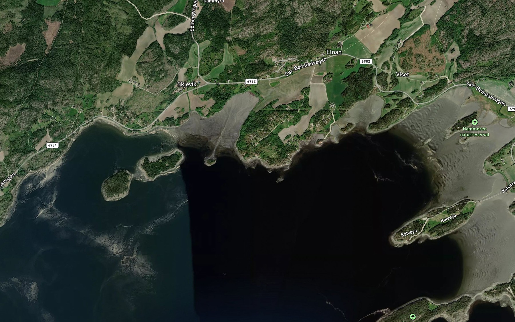 Satellite map of the Fuglvika
