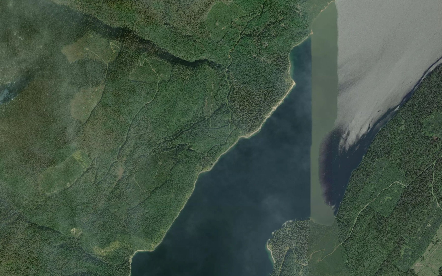 Satellite map of the Long Creek
