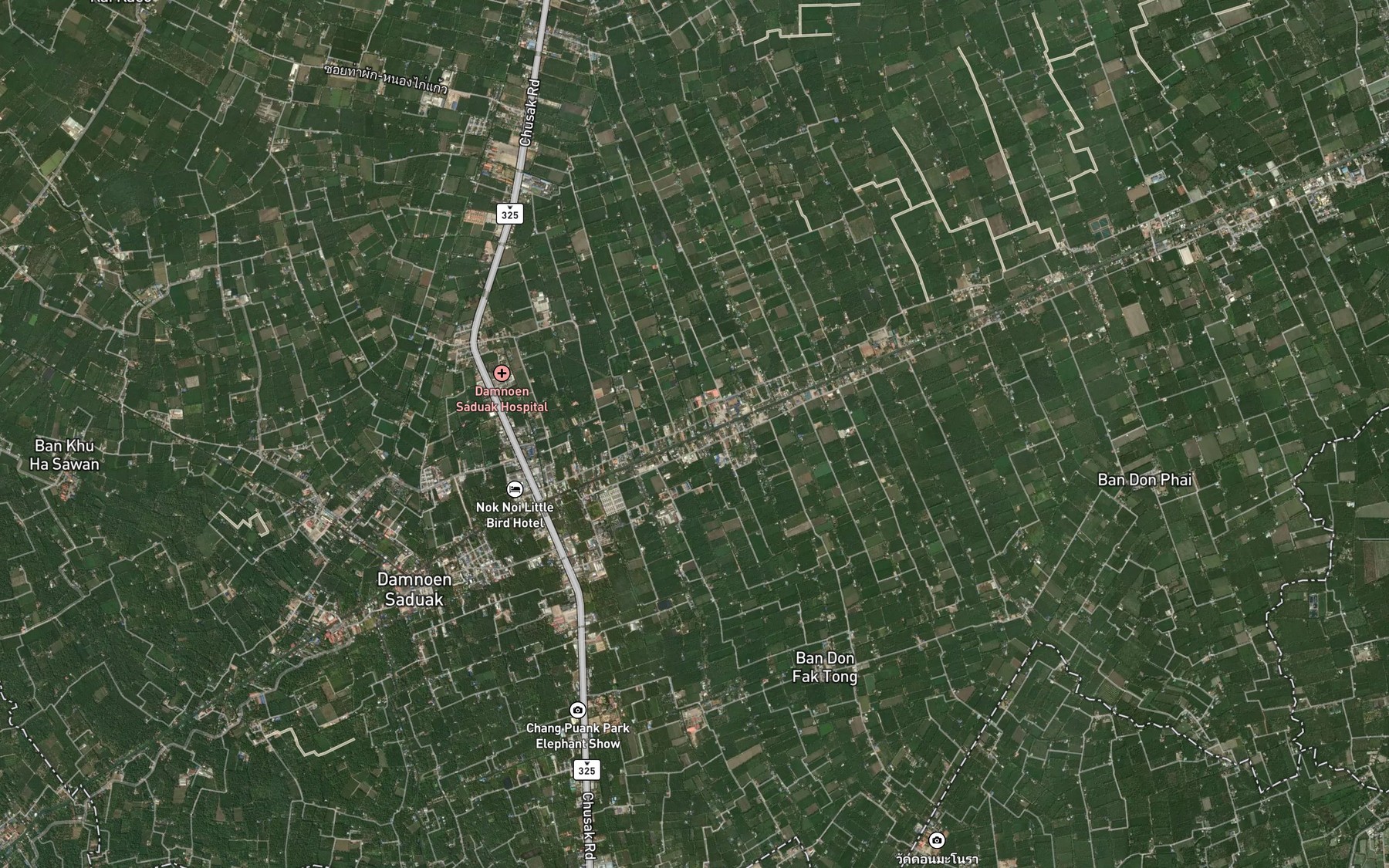 Satellite map of the Khlong Ta Lak