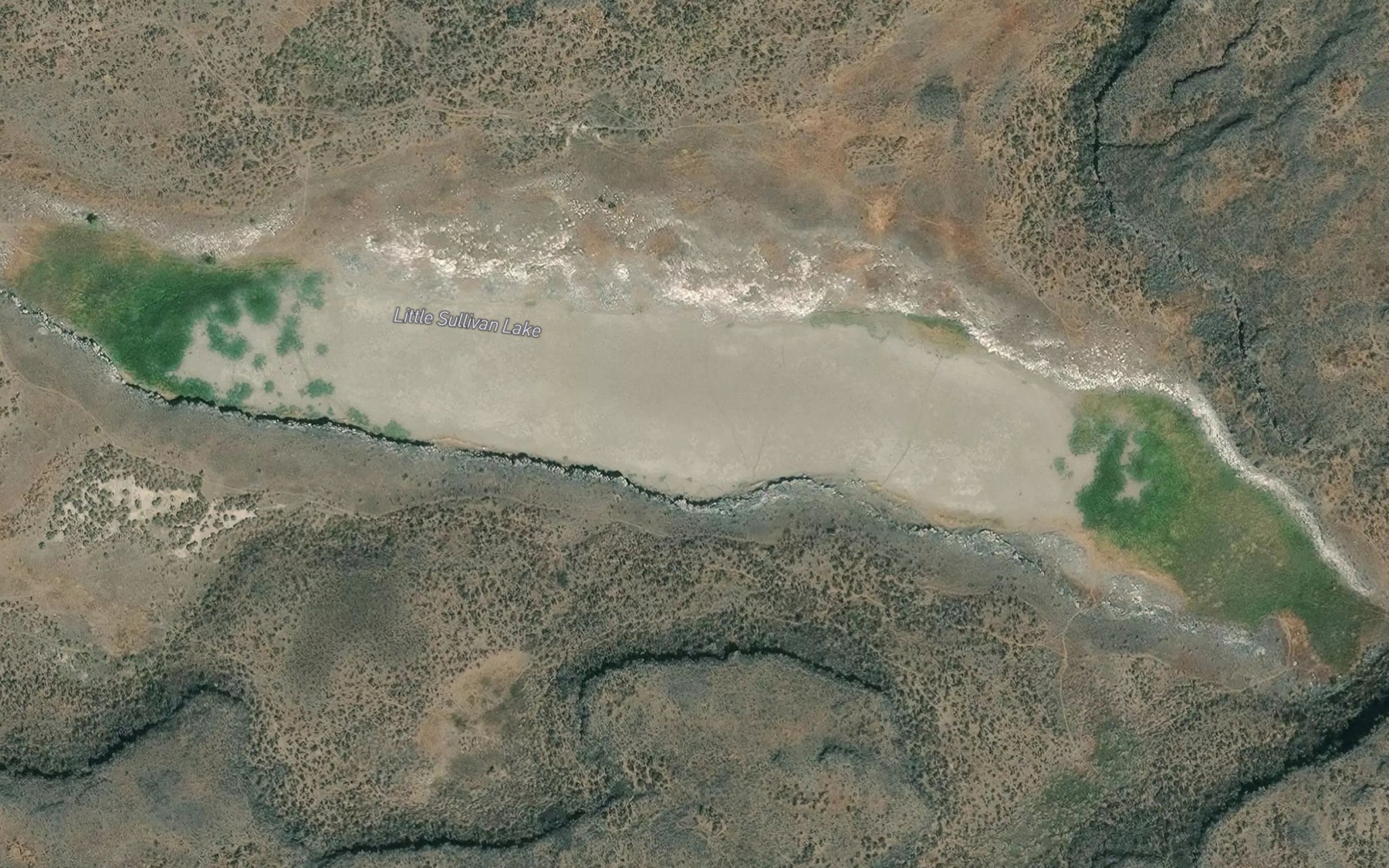 Satellite map of the Little Sullivan Lake
