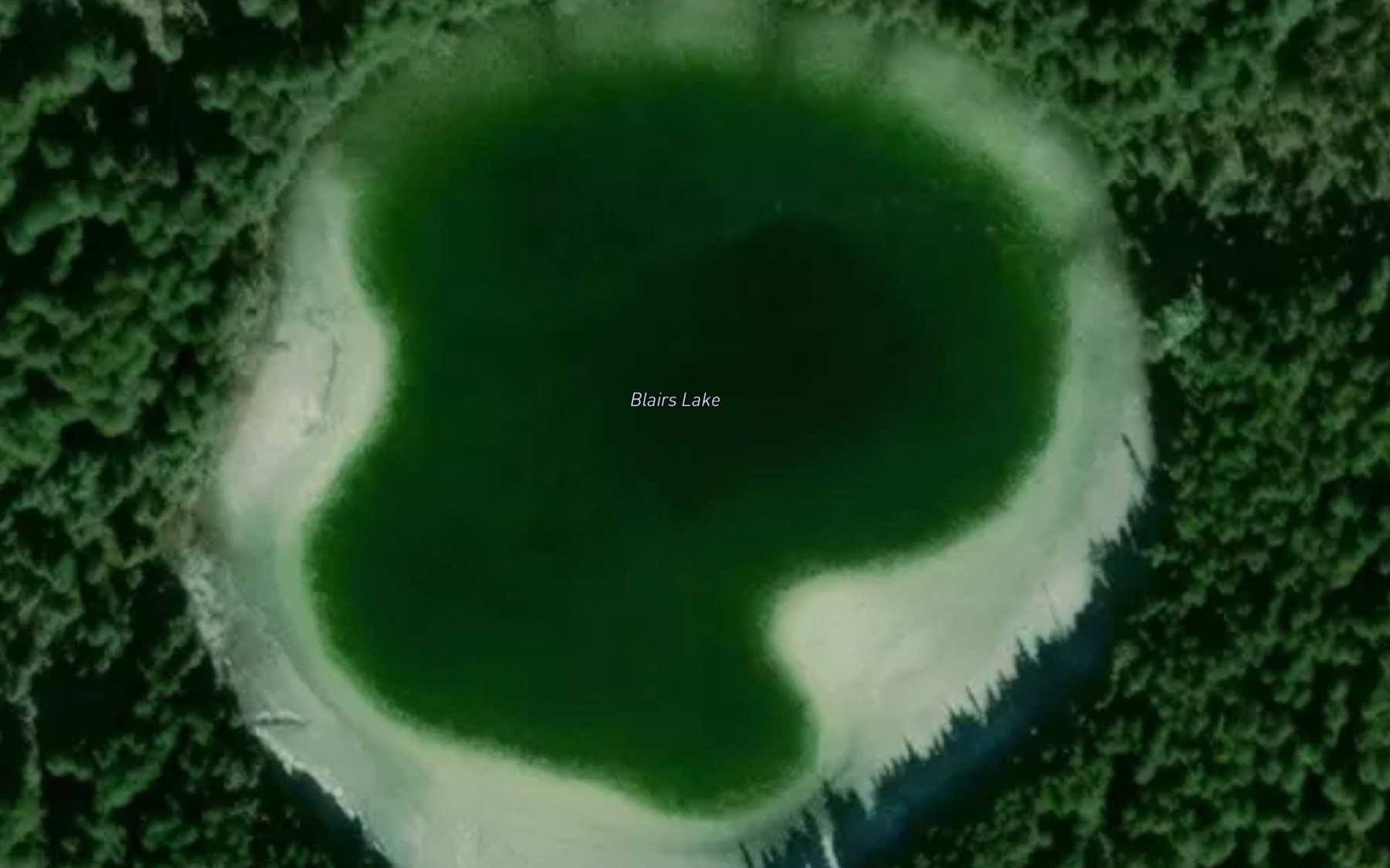 Satellite map of the Blairs Lake