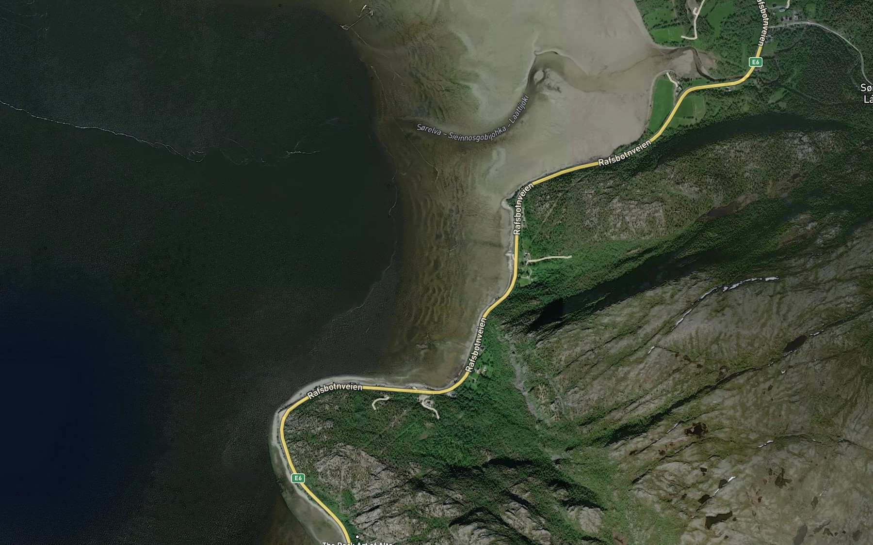 Satellite map of the Rafsnesbukta