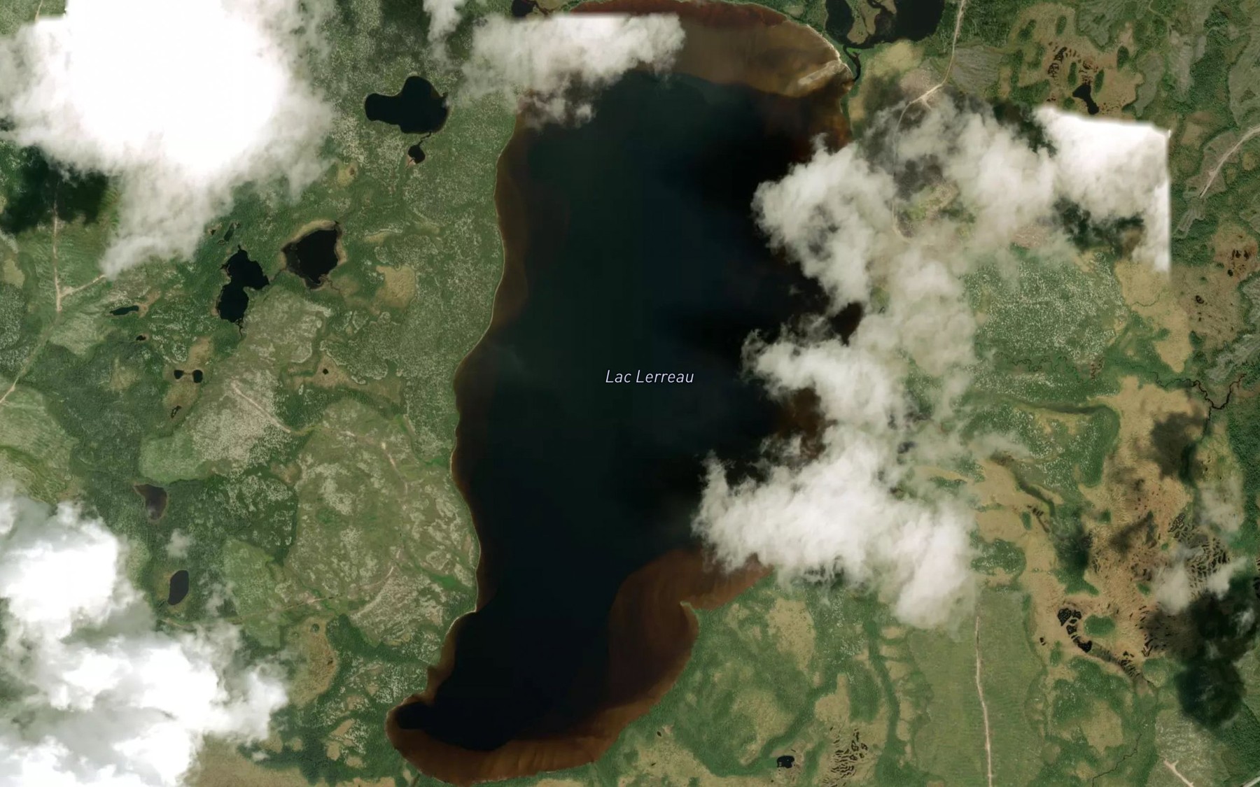 Satellite map of the Lac Lerreau