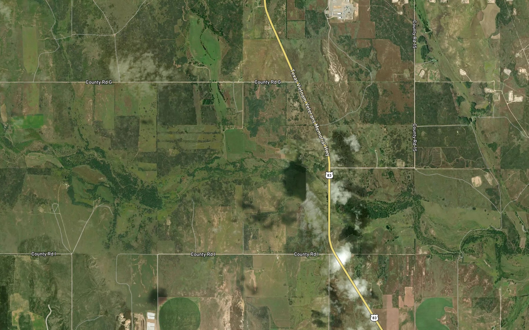 Satellite map of the Dubbs Creek