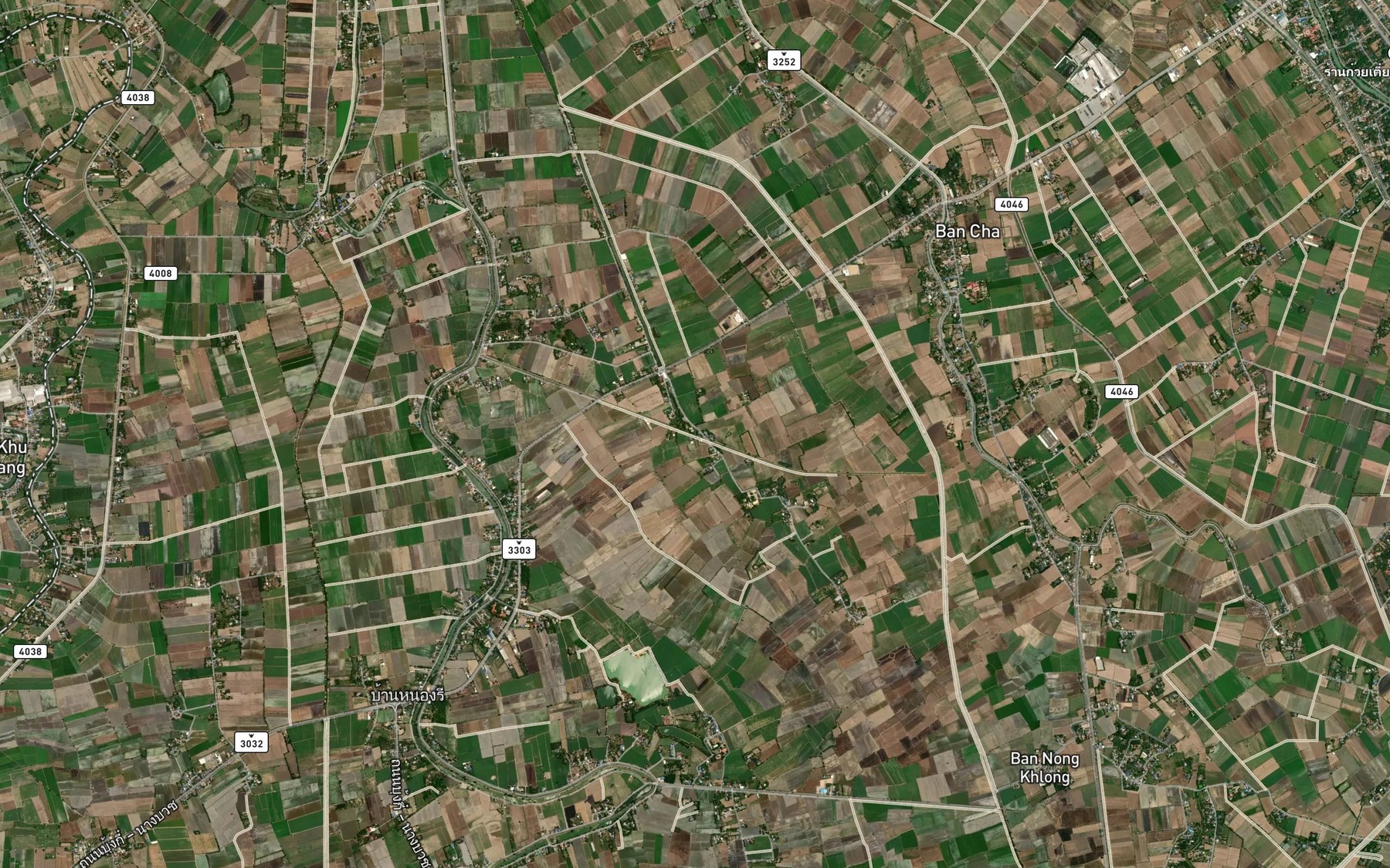 Satellite map of the Khlong Huang Khanan