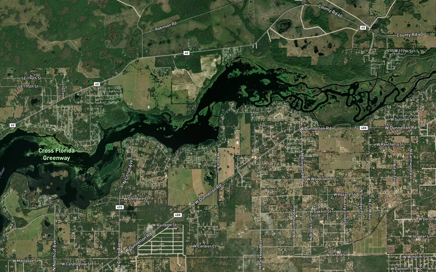 Satellite map of the Spot 4