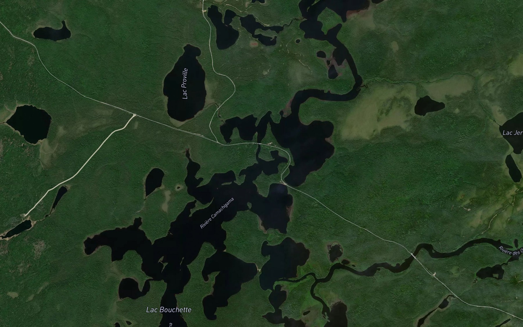 Satellite map of the Riviere Camachigama