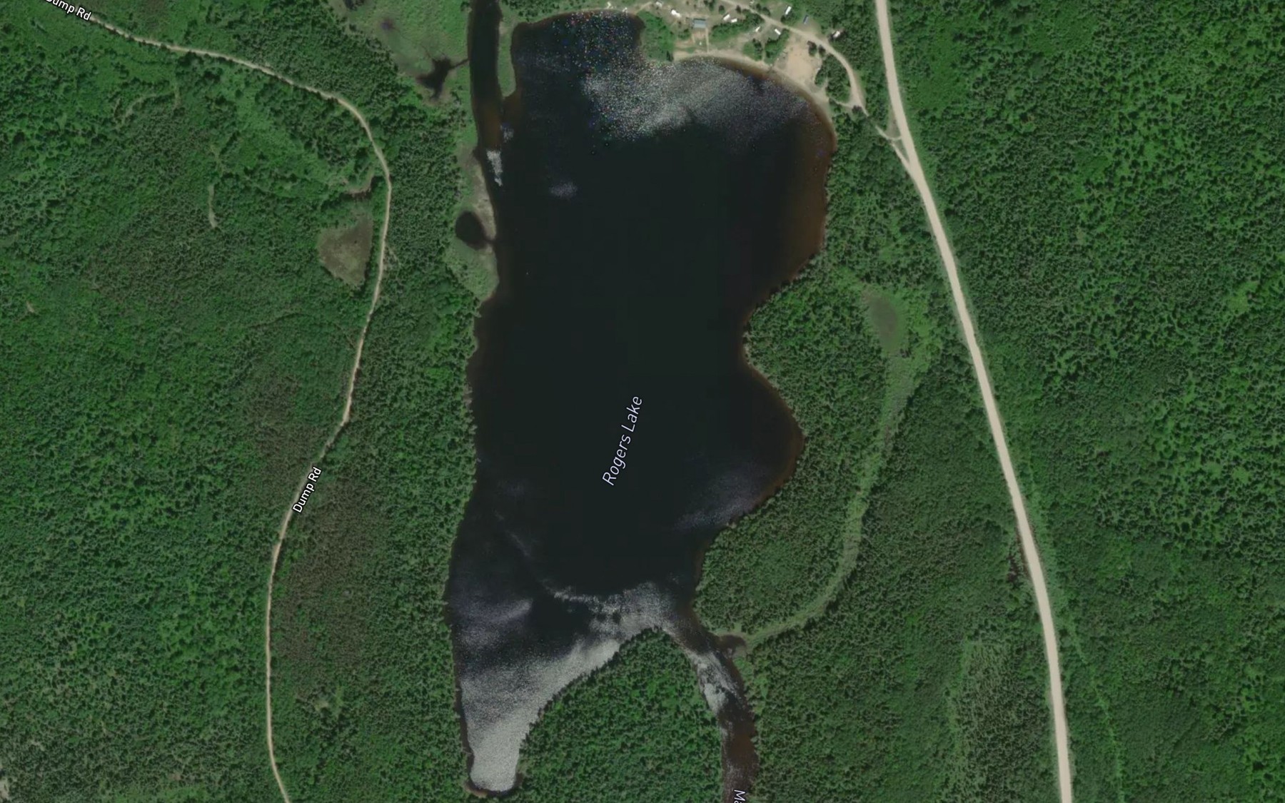 Satellite map of the Rogers Lake