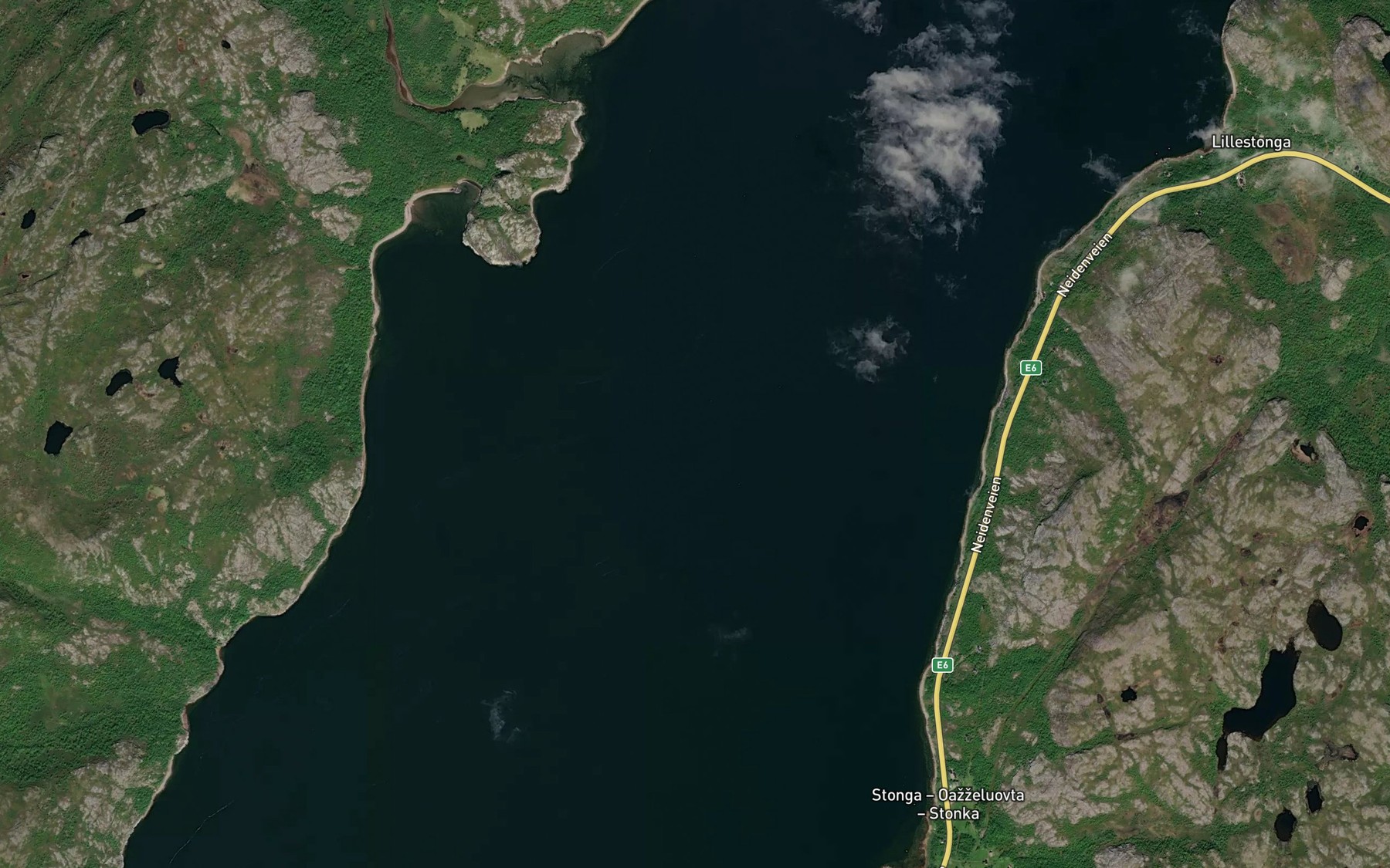 Satellite map of the Neidenfjorden
