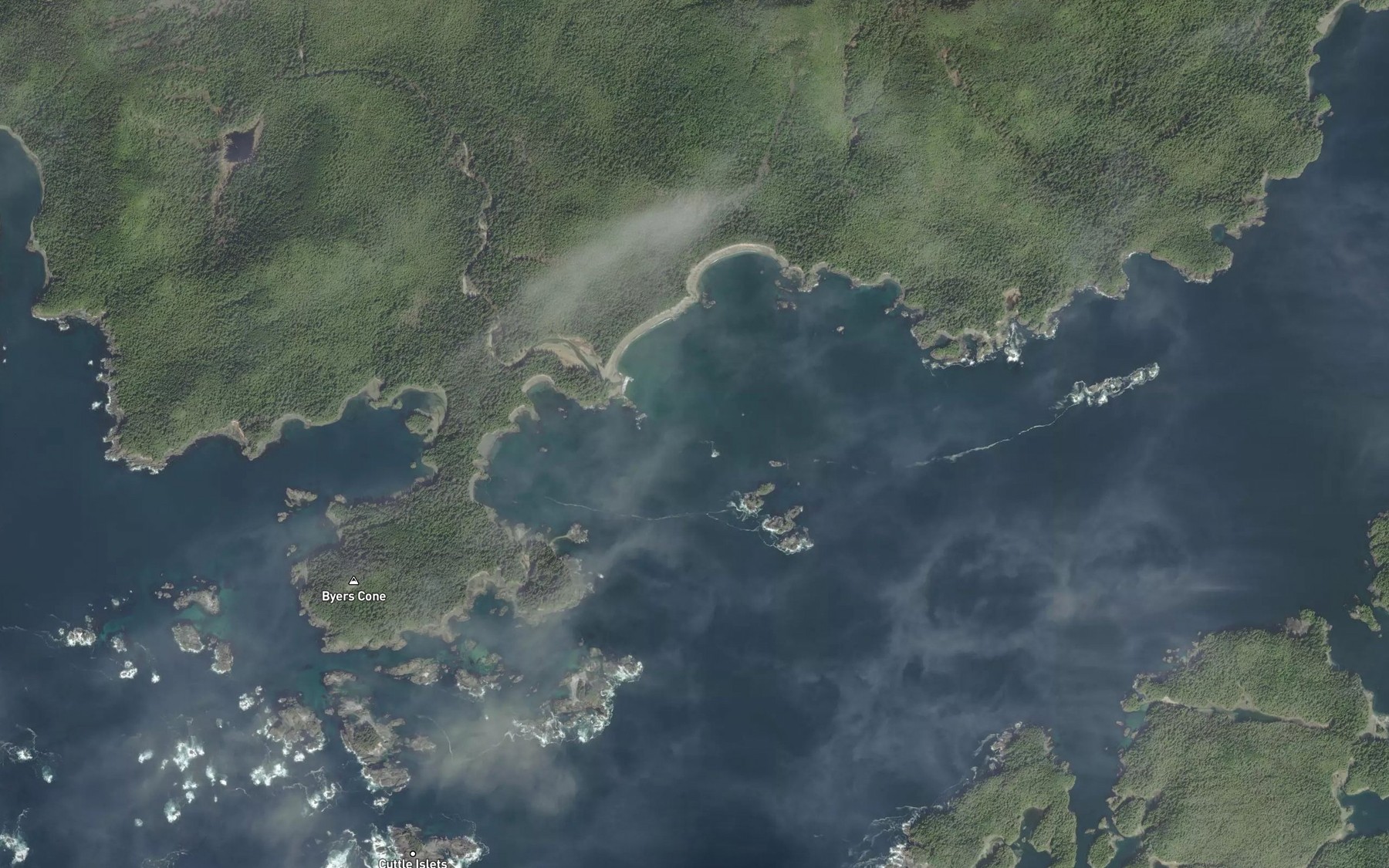 Satellite map of the Battle Bay