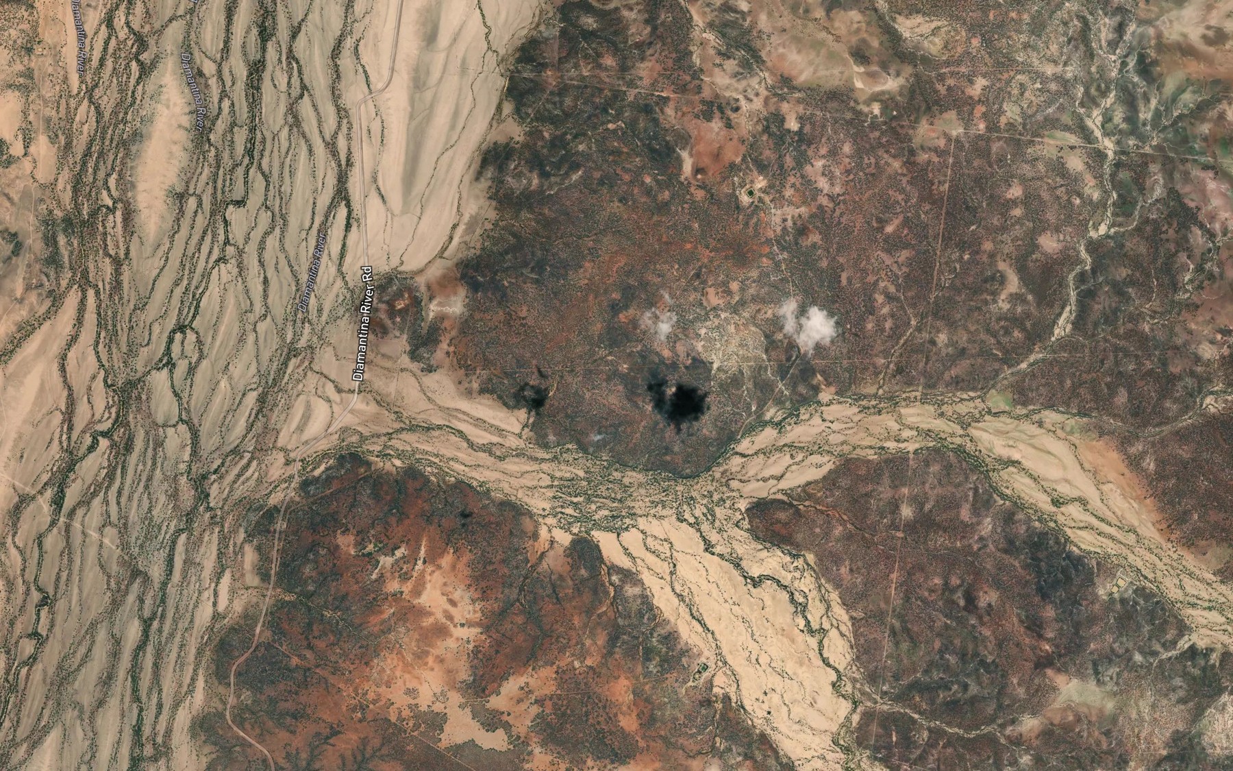 Satellite map of the Gum Creek