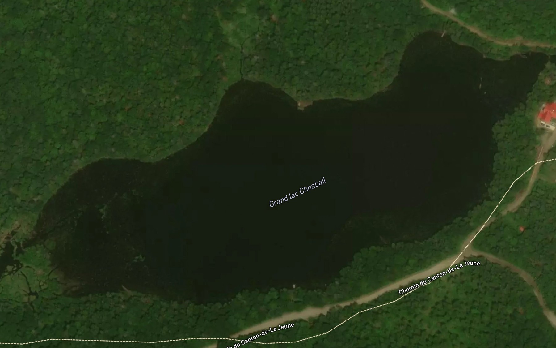 Satellite map of the Grand lac Chnabail