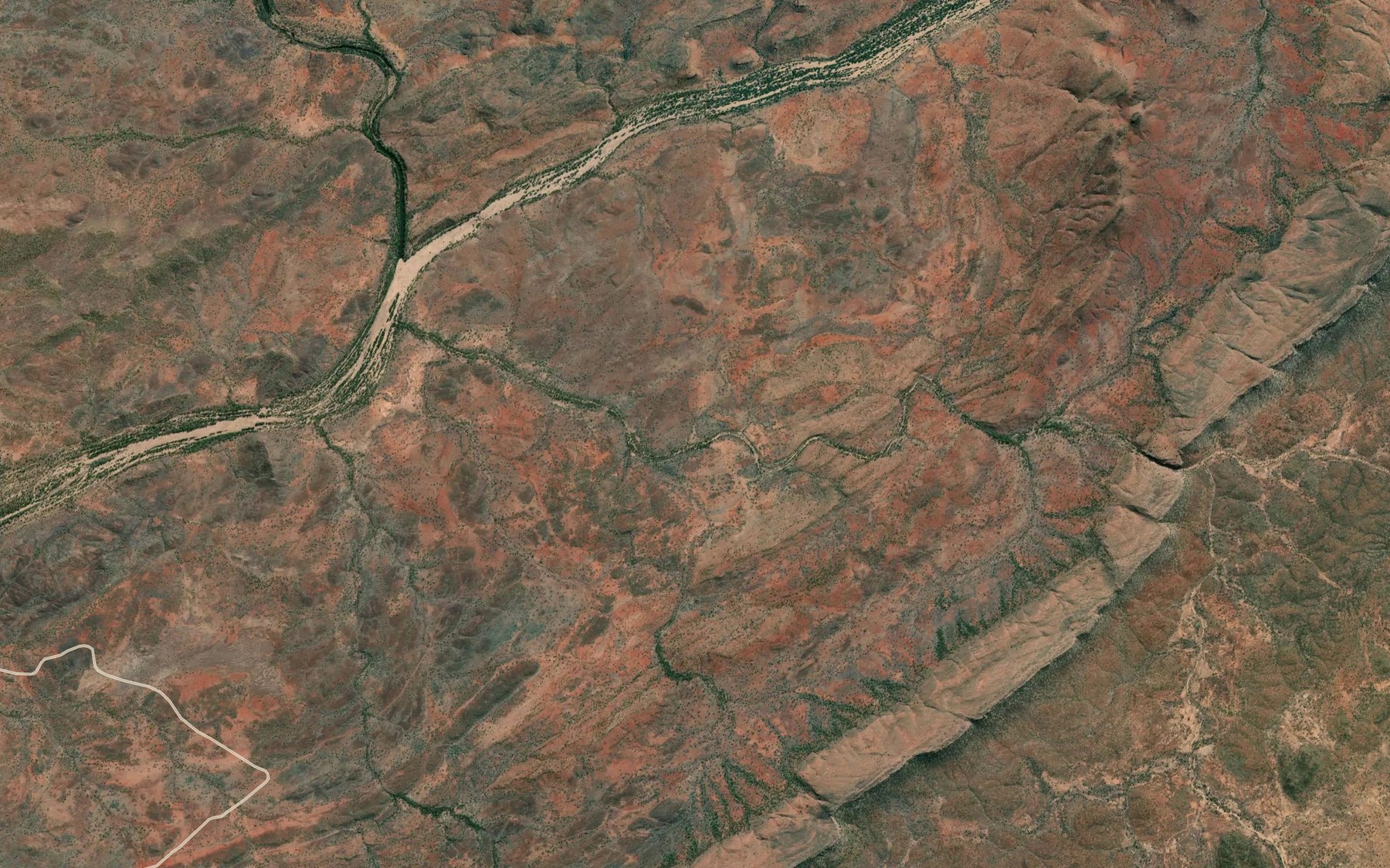 Satellite map of the Gorden Creek