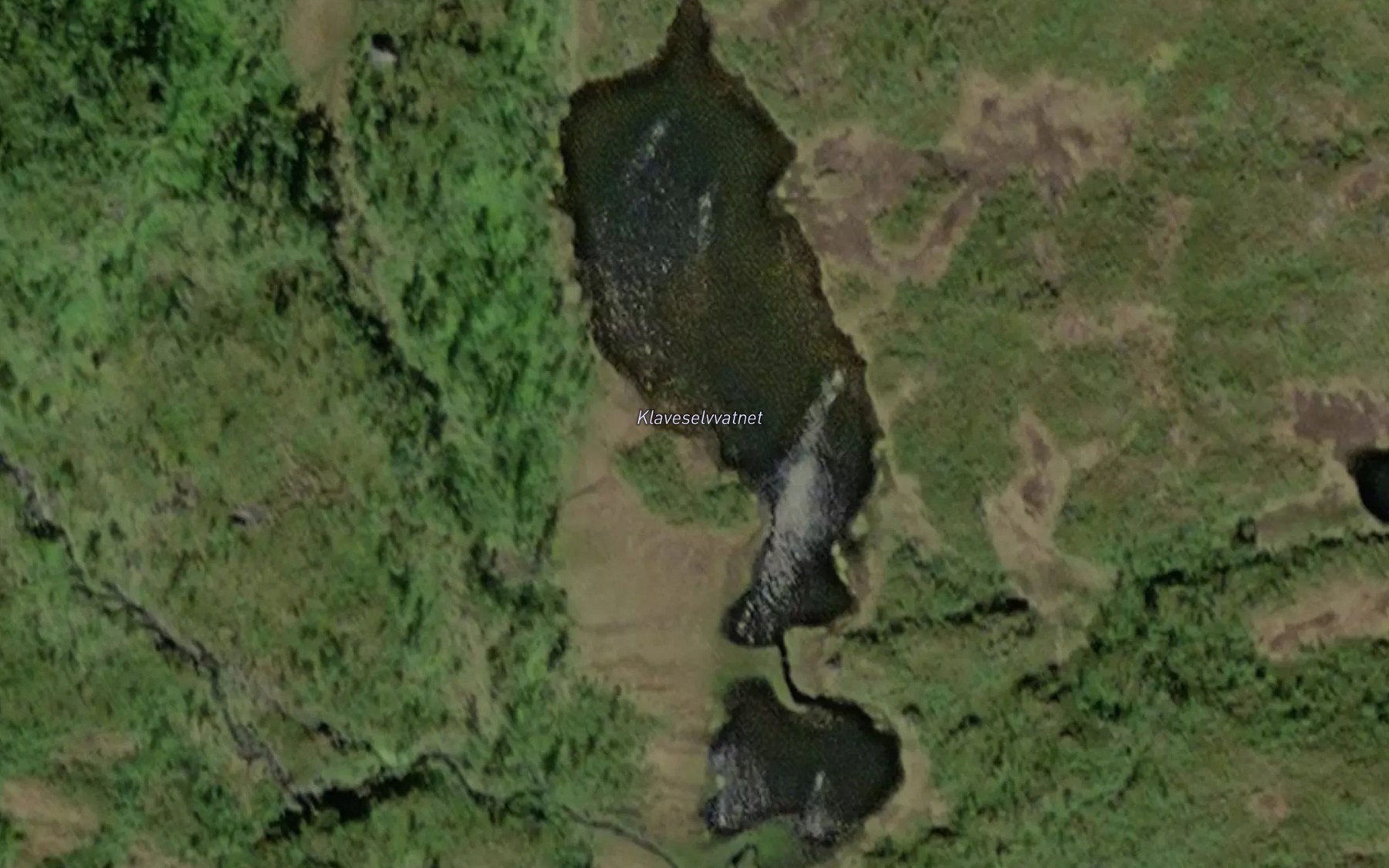 Satellite map of the Klaveselvvatnet