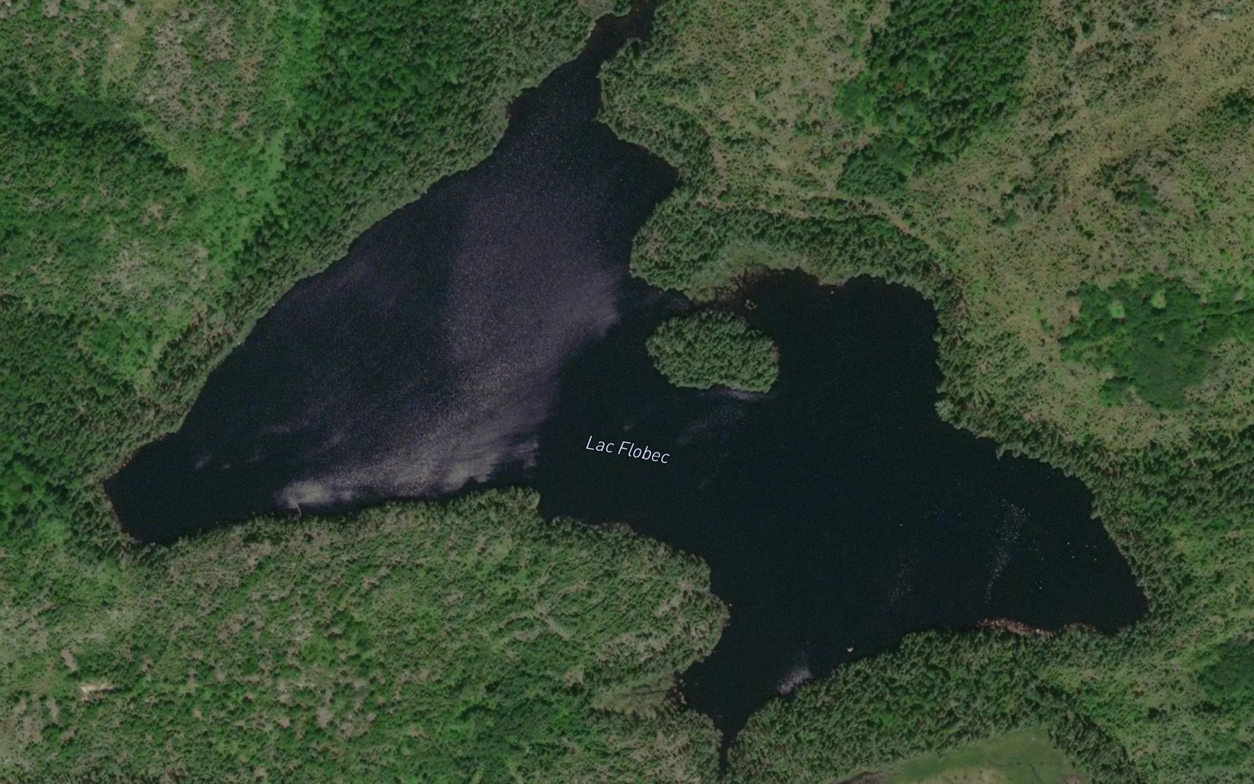 Satellite map of the Lac Flobec