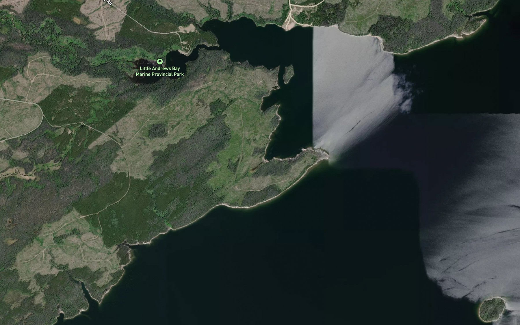 Satellite map of the Andrews Bay