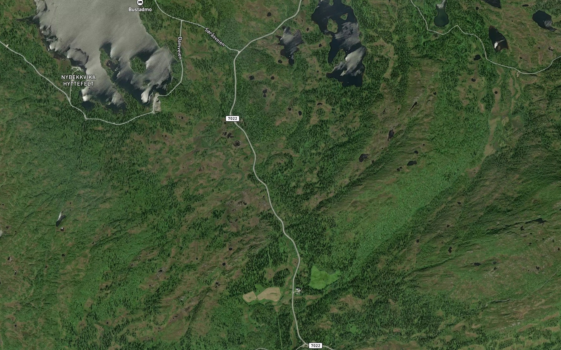 Satellite map of the Gullsidalbekken