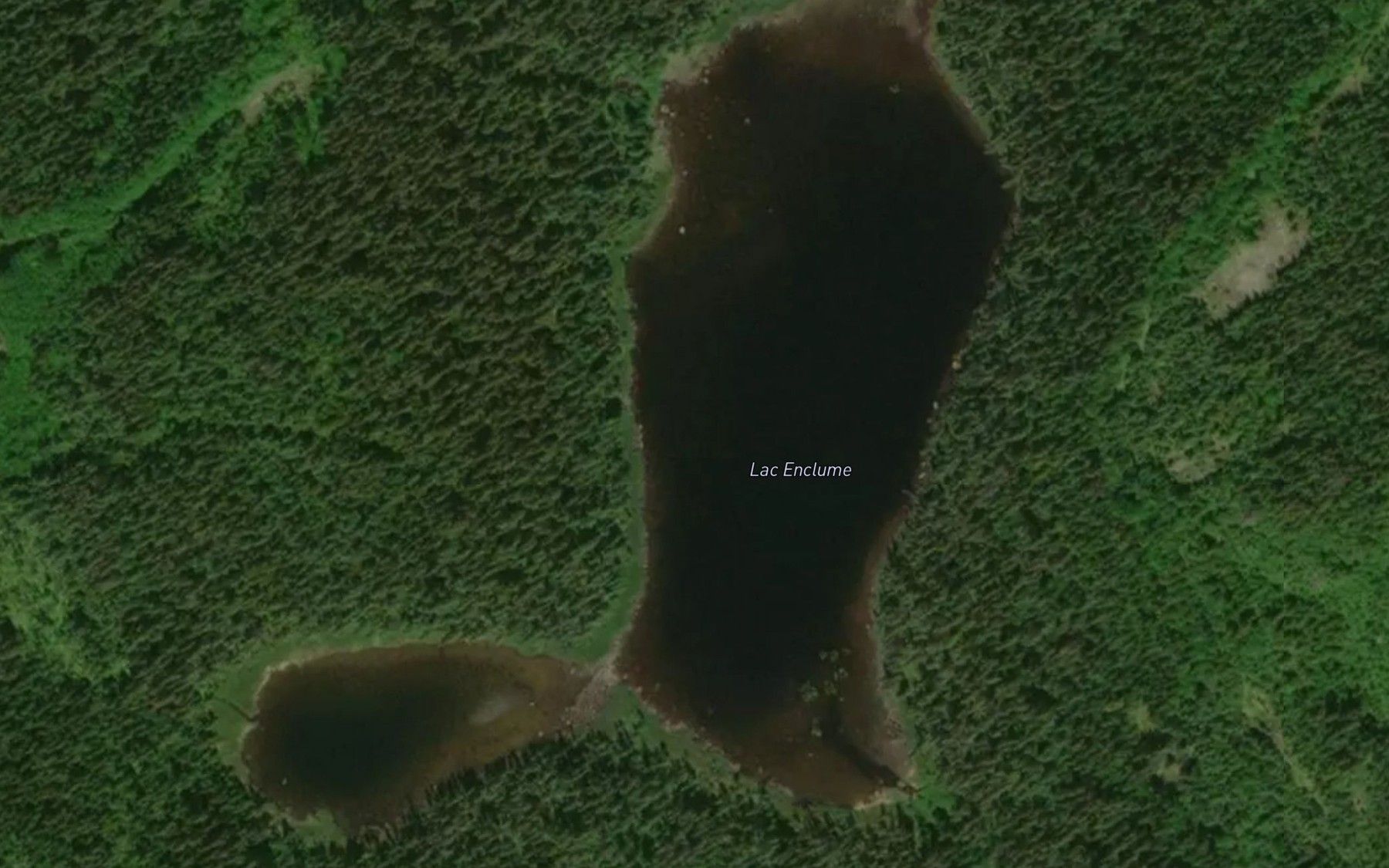 Satellite map of the Lac Enclume