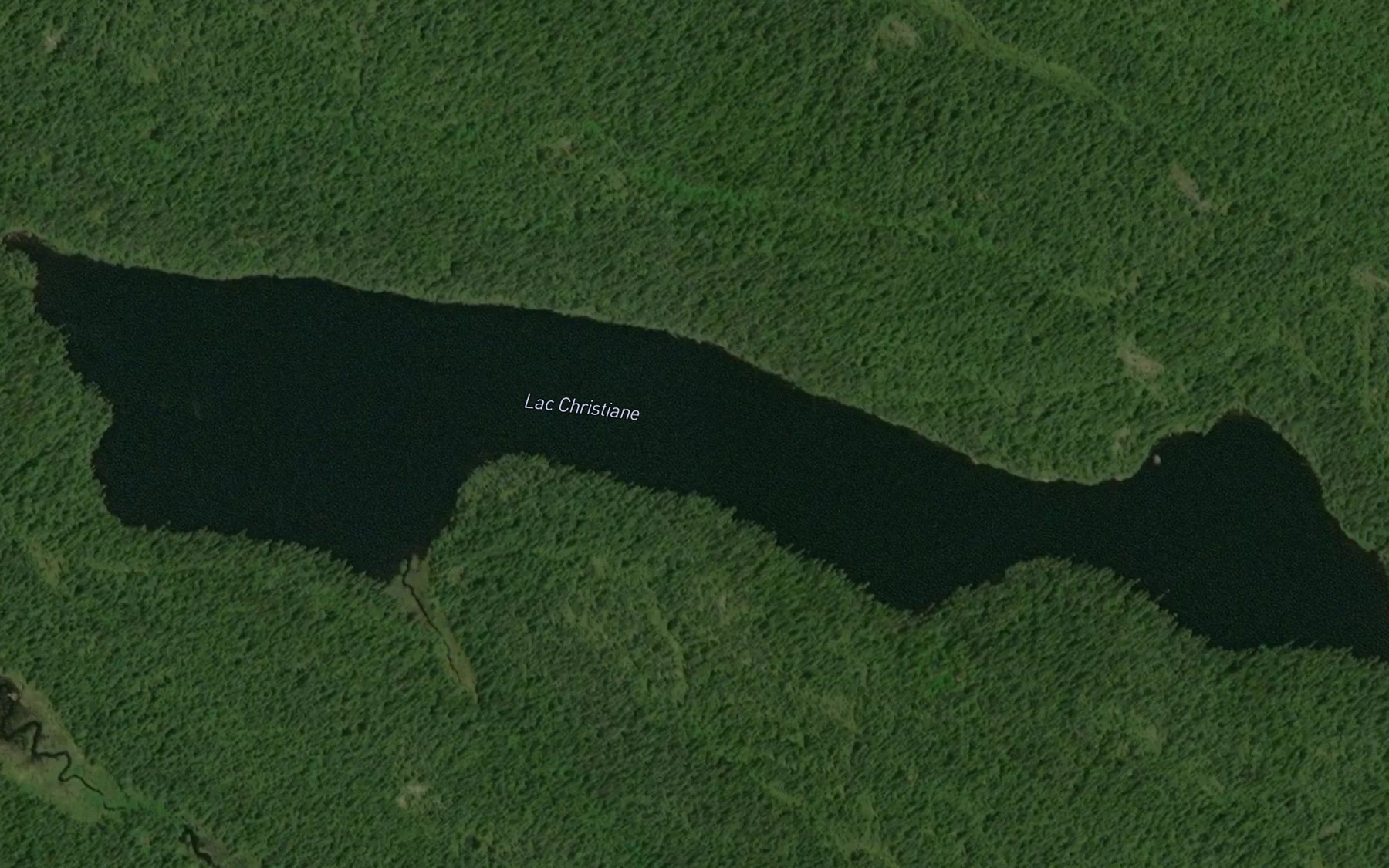 Satellite map of the Lac Christiane