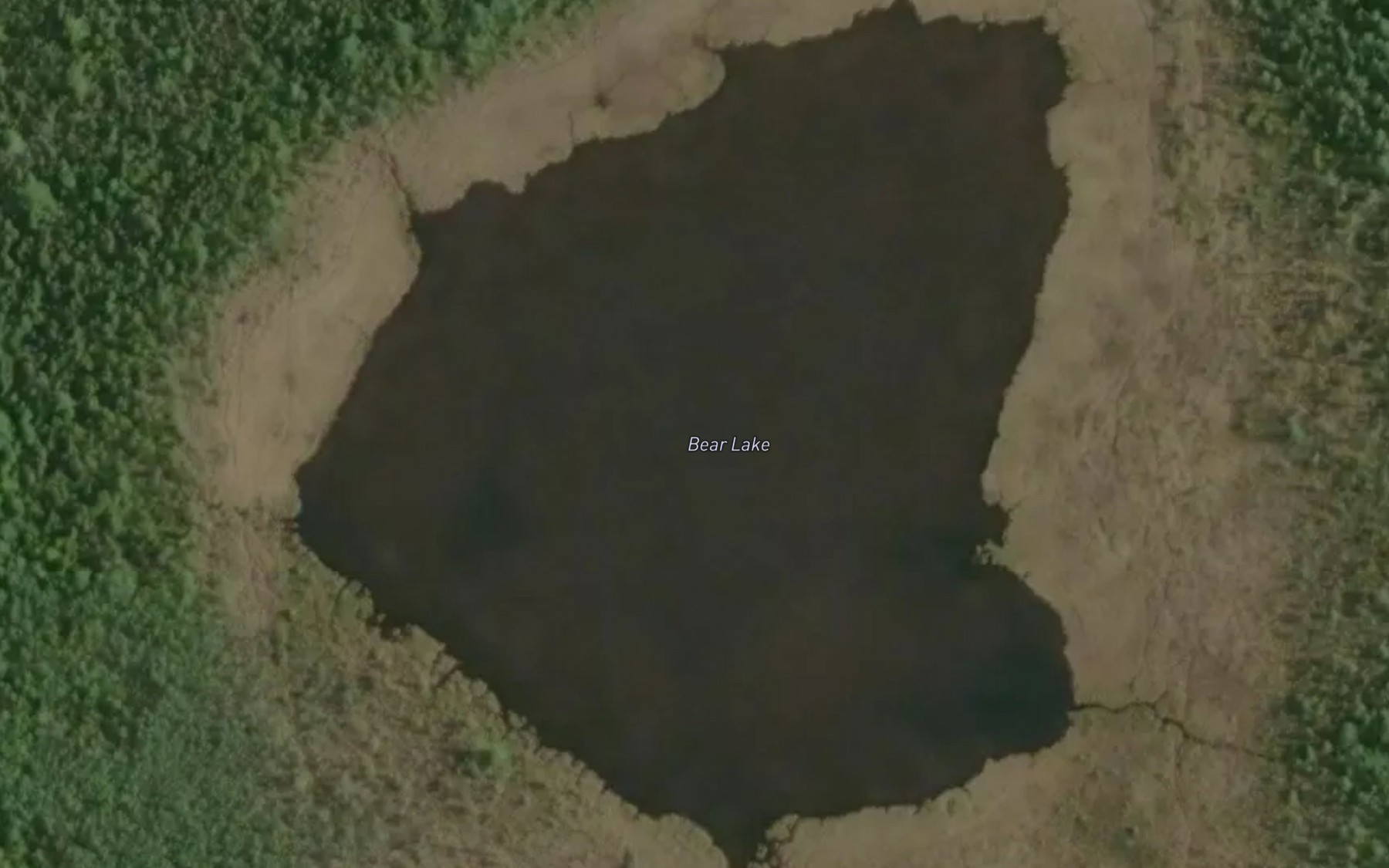 Satellite map of the Bear Lake