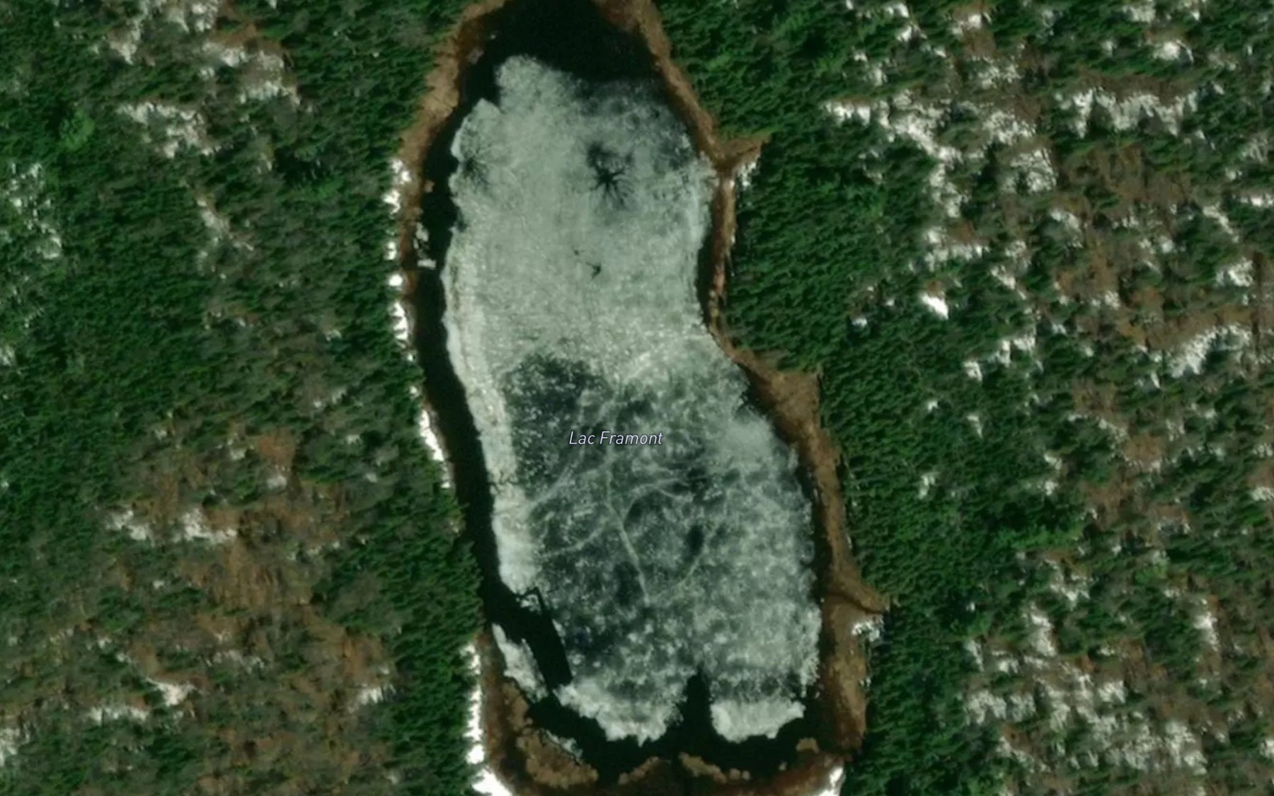 Satellite map of the Lac Framont