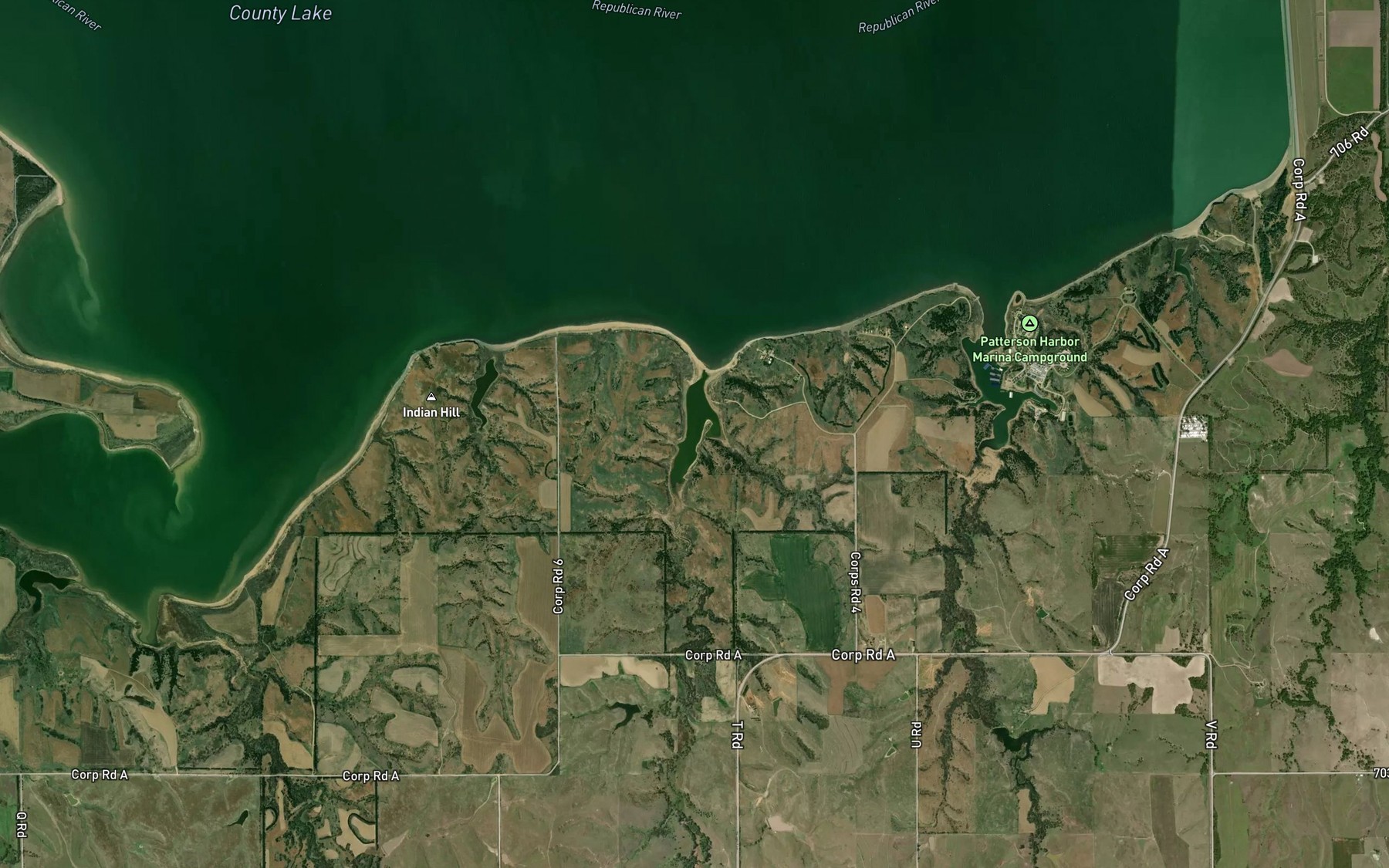 Satellite map of the Bone Cove
