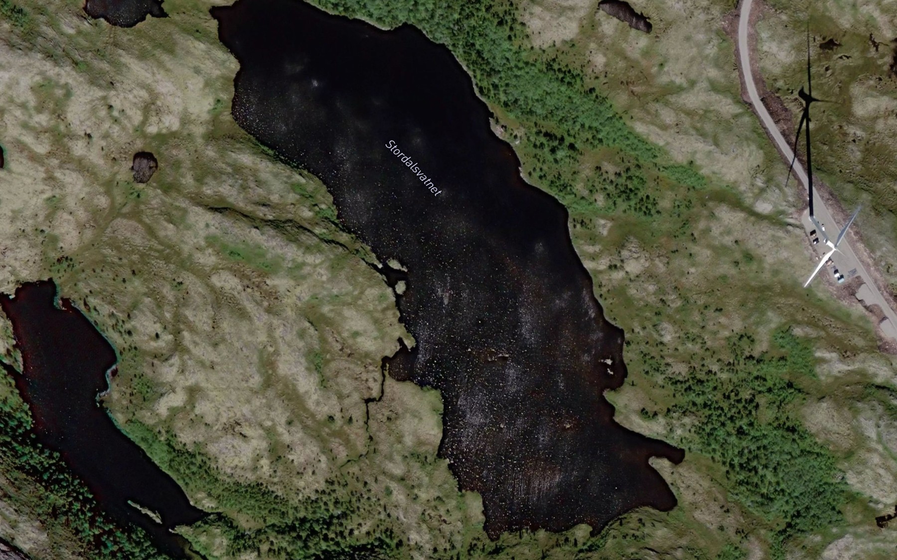 Satellite map of the Stordalsvatnet
