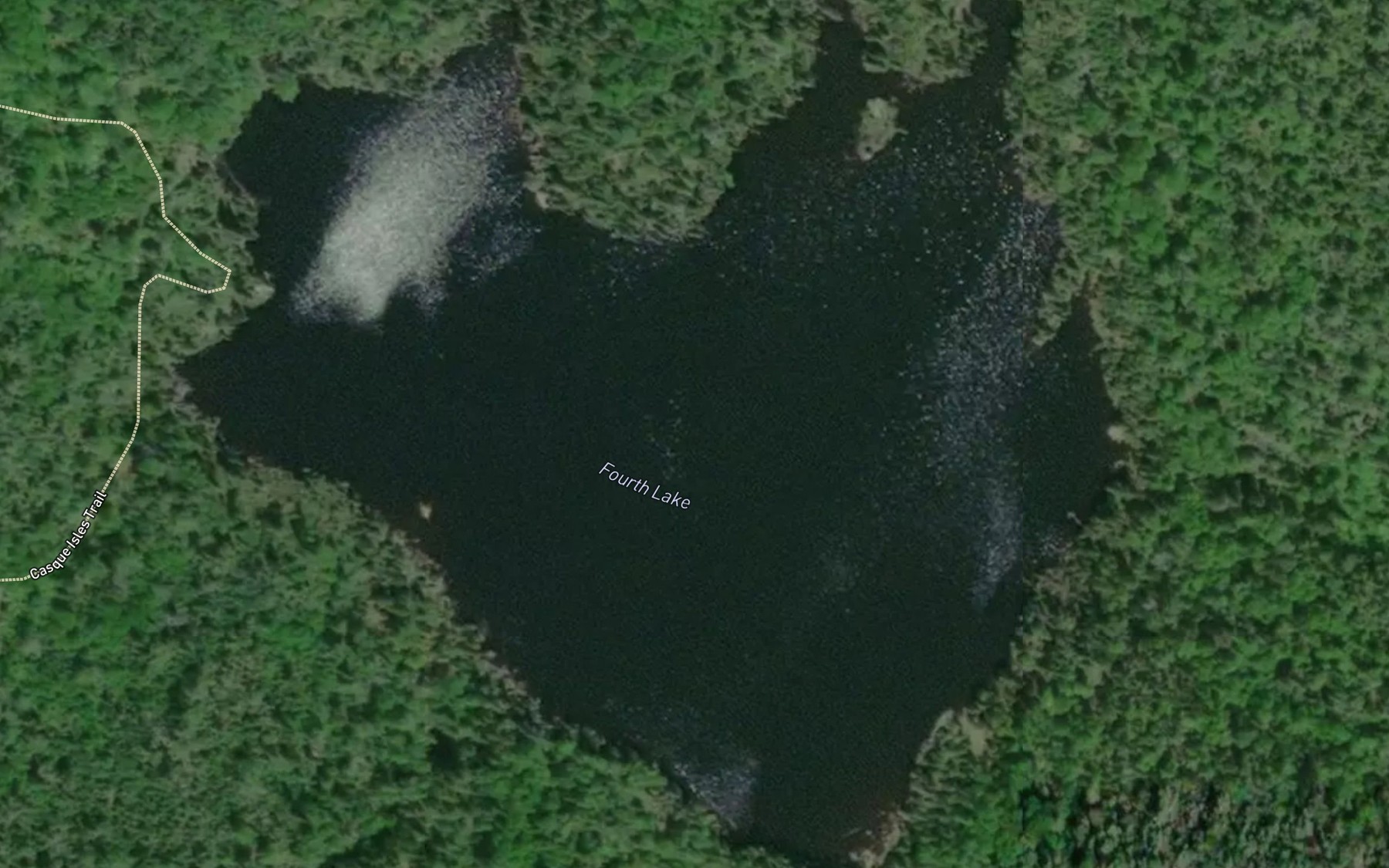 Satellite map of the Fourth Lake