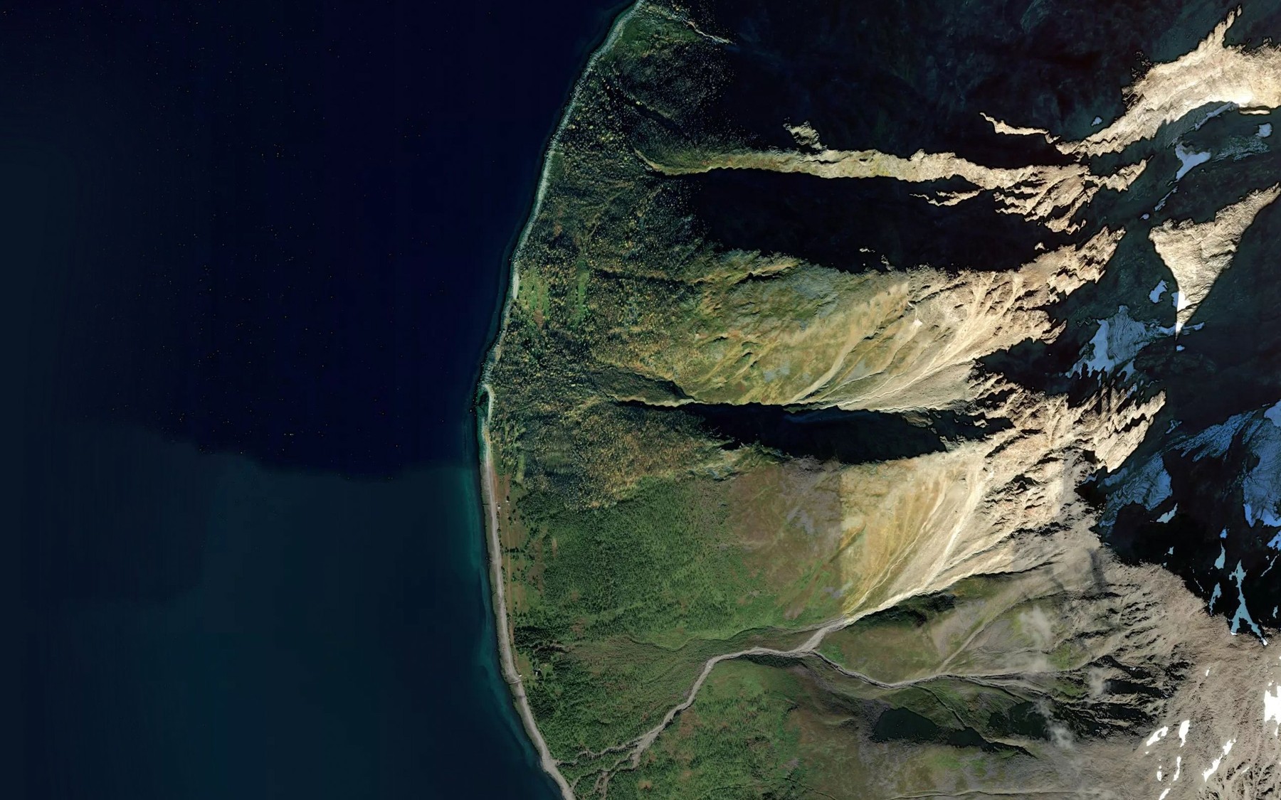 Satellite map of the Kvalelva