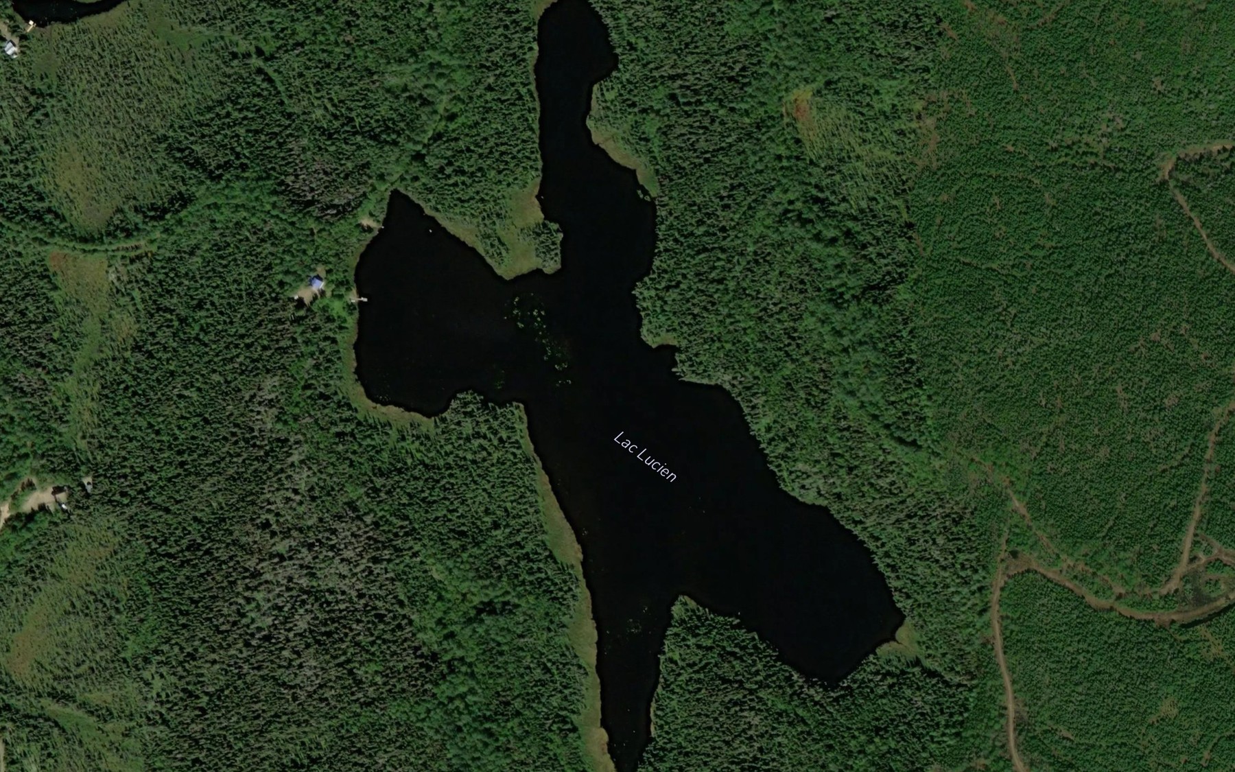 Satellite map of the Lac Lucien