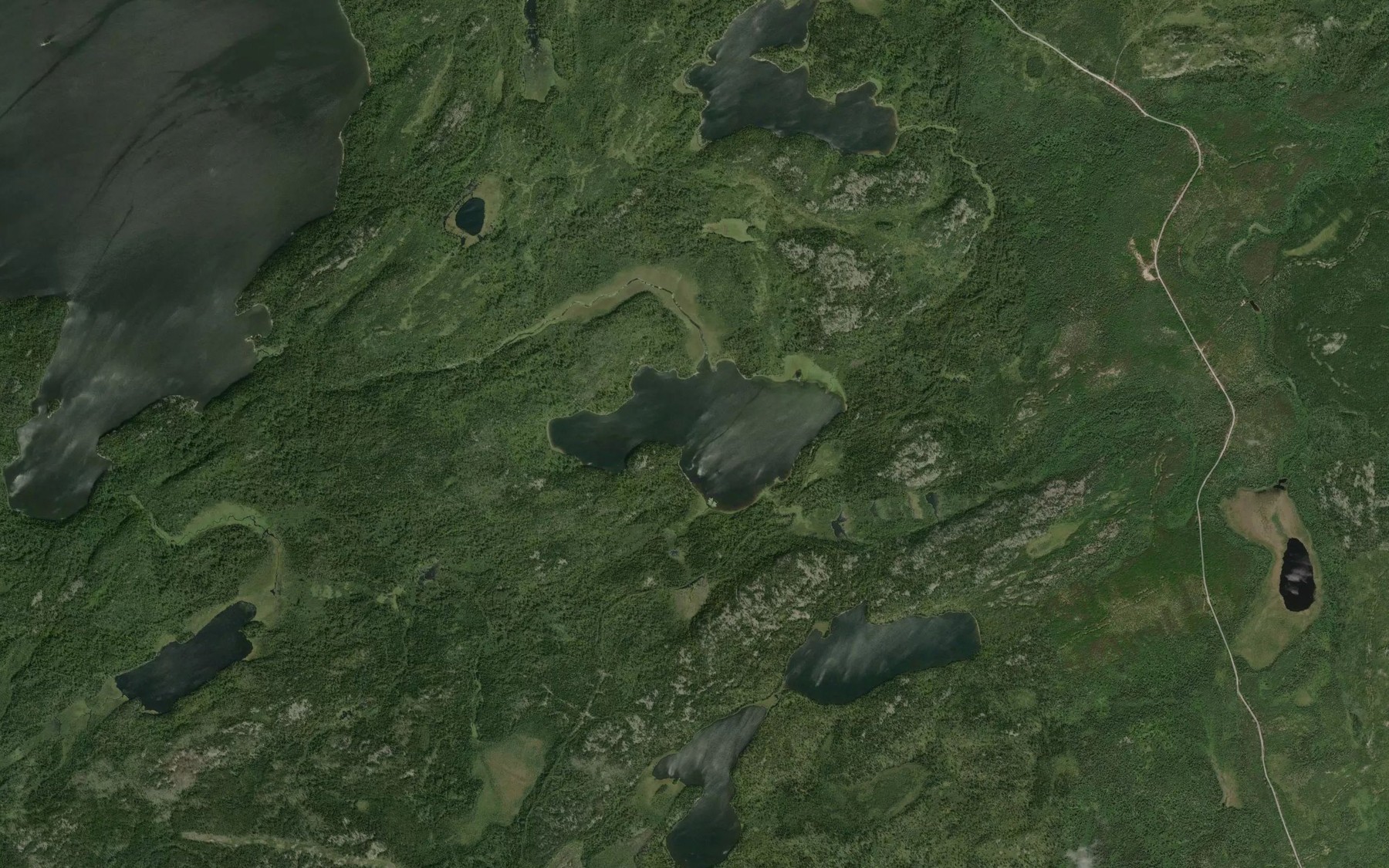 Satellite map of the Burden Lake