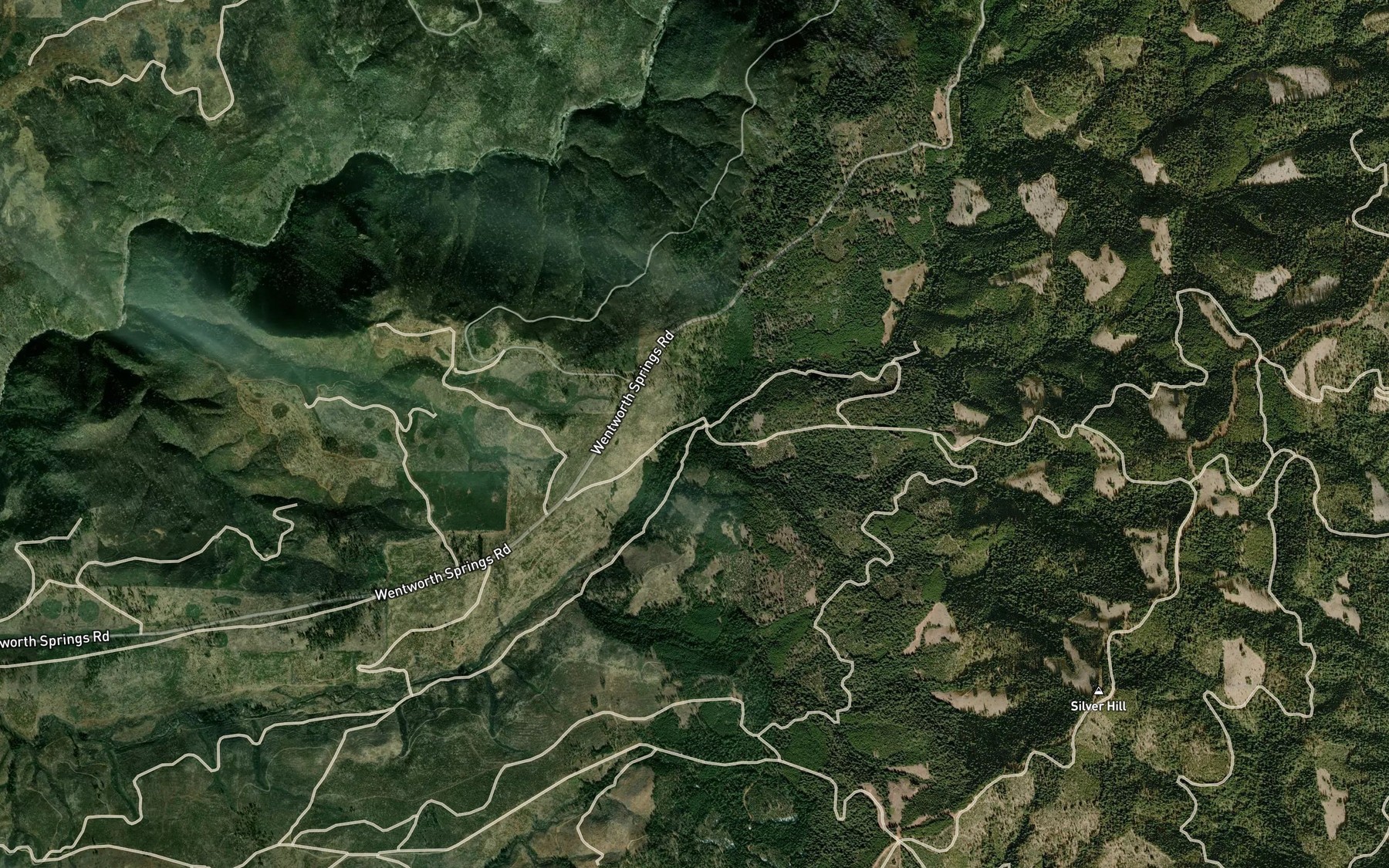 Satellite map of the Plum Creek