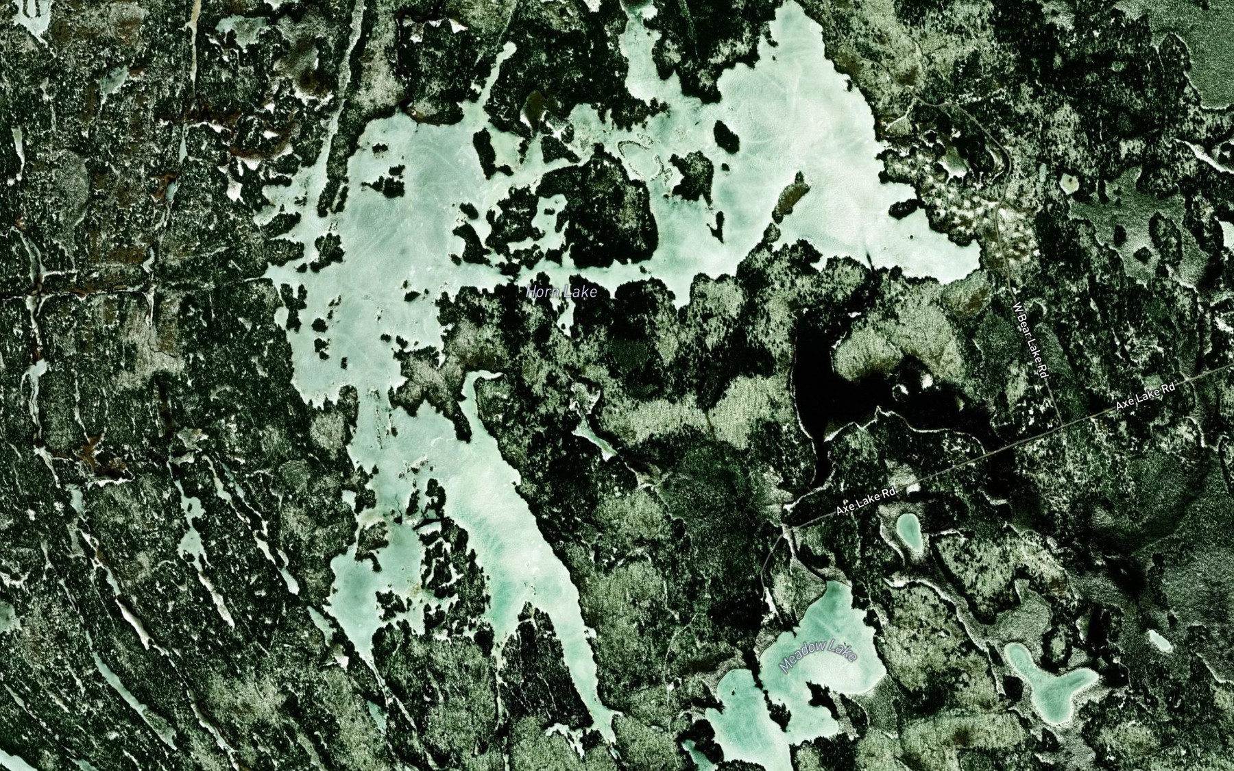 Satellite map of the Horn Lake