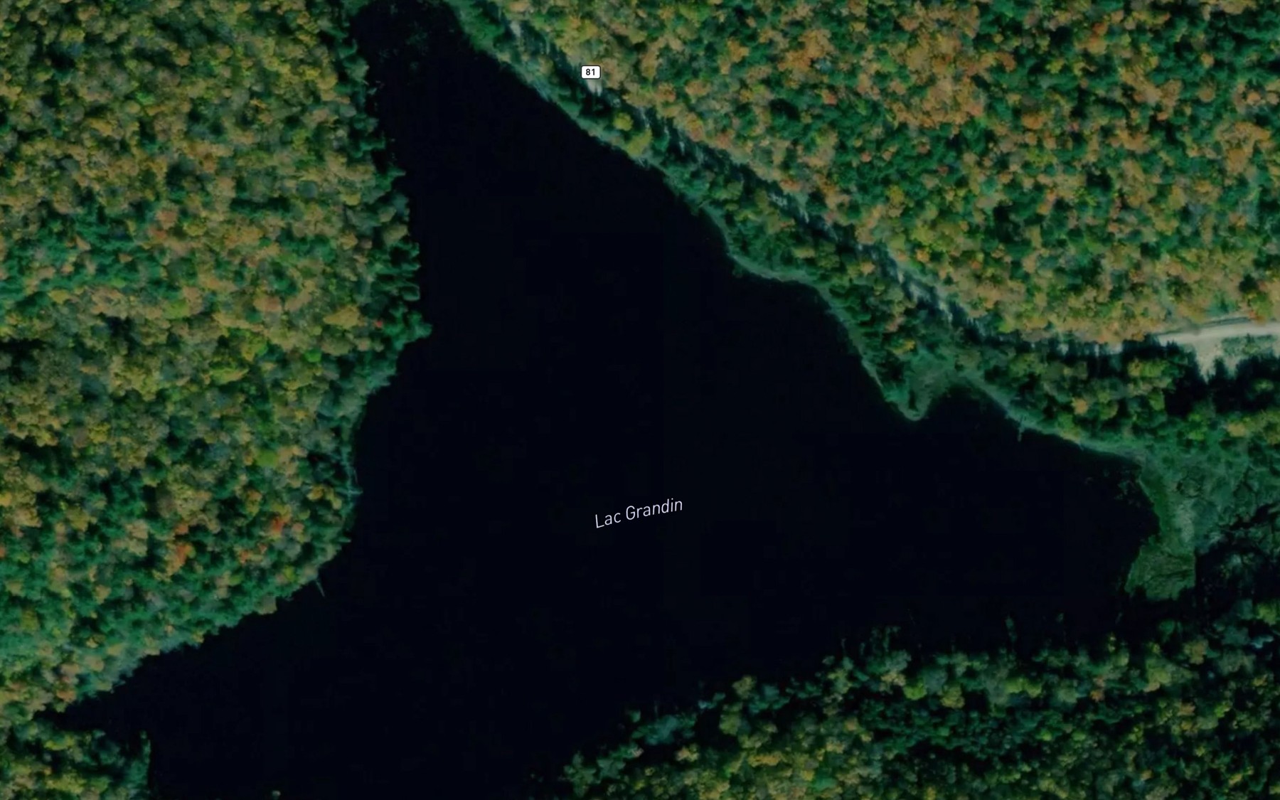 Satellite map of the Lac Grandin