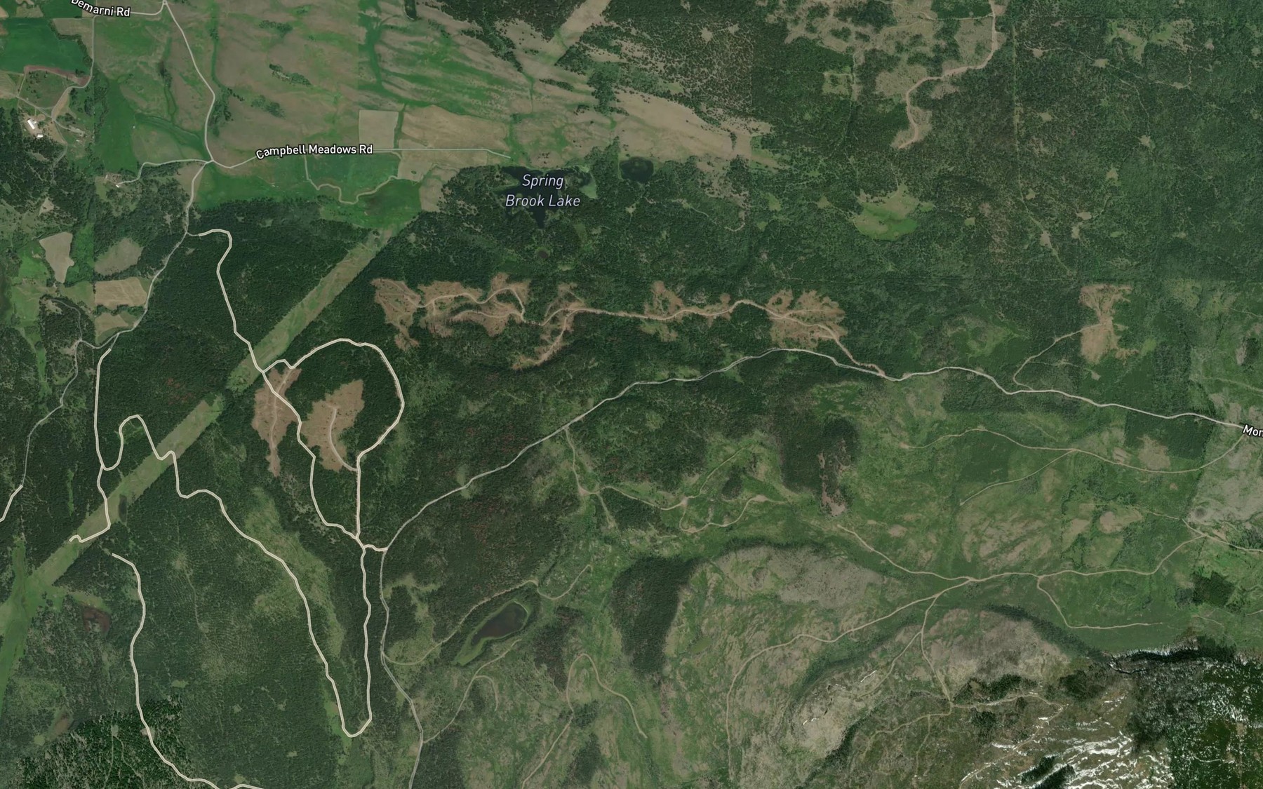 Satellite map of the Bennet Pond