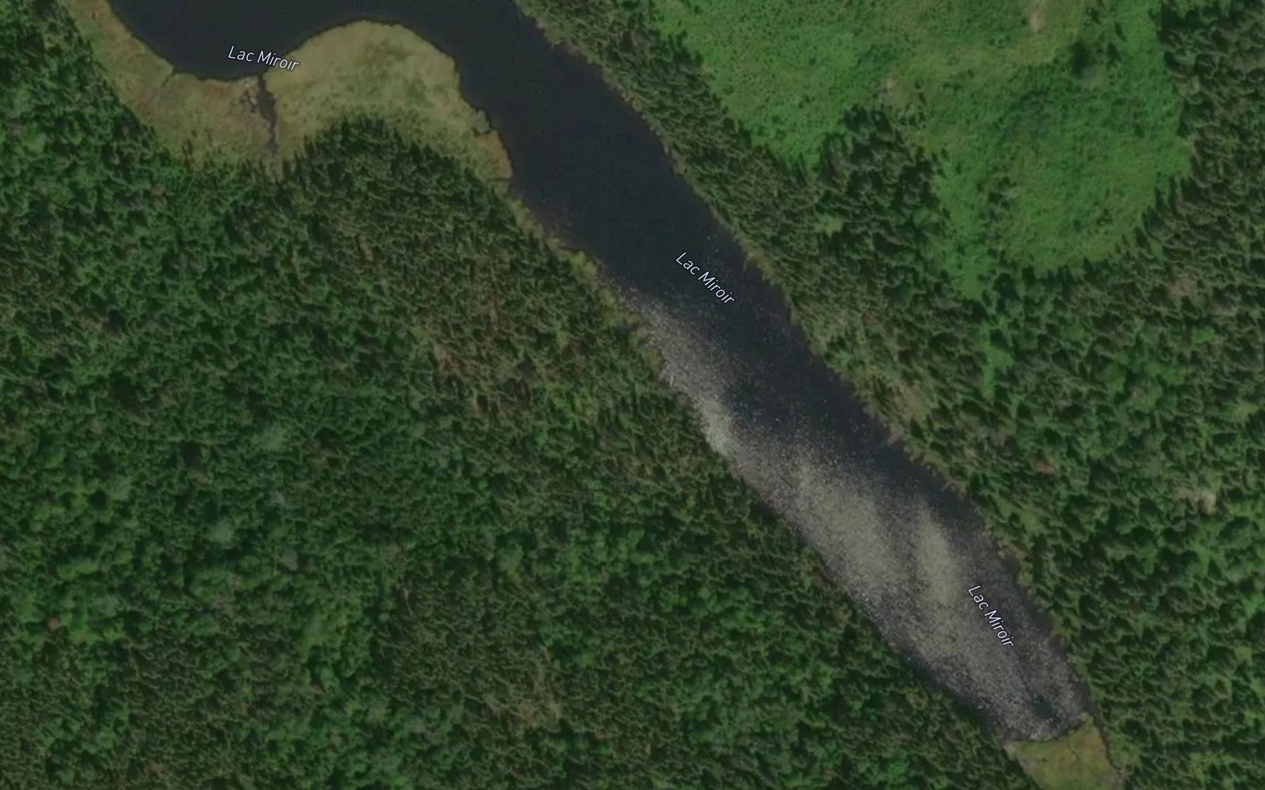 Satellite map of the Lac Miroir