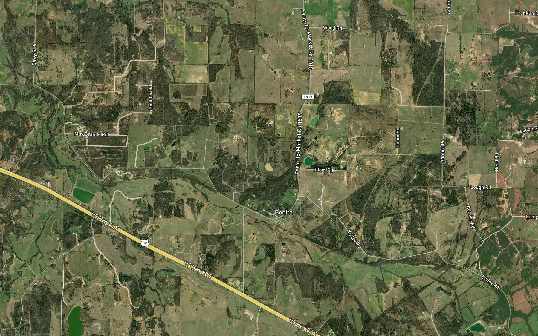 Satellite map of the Soil Conservation Service Debris Basin 105