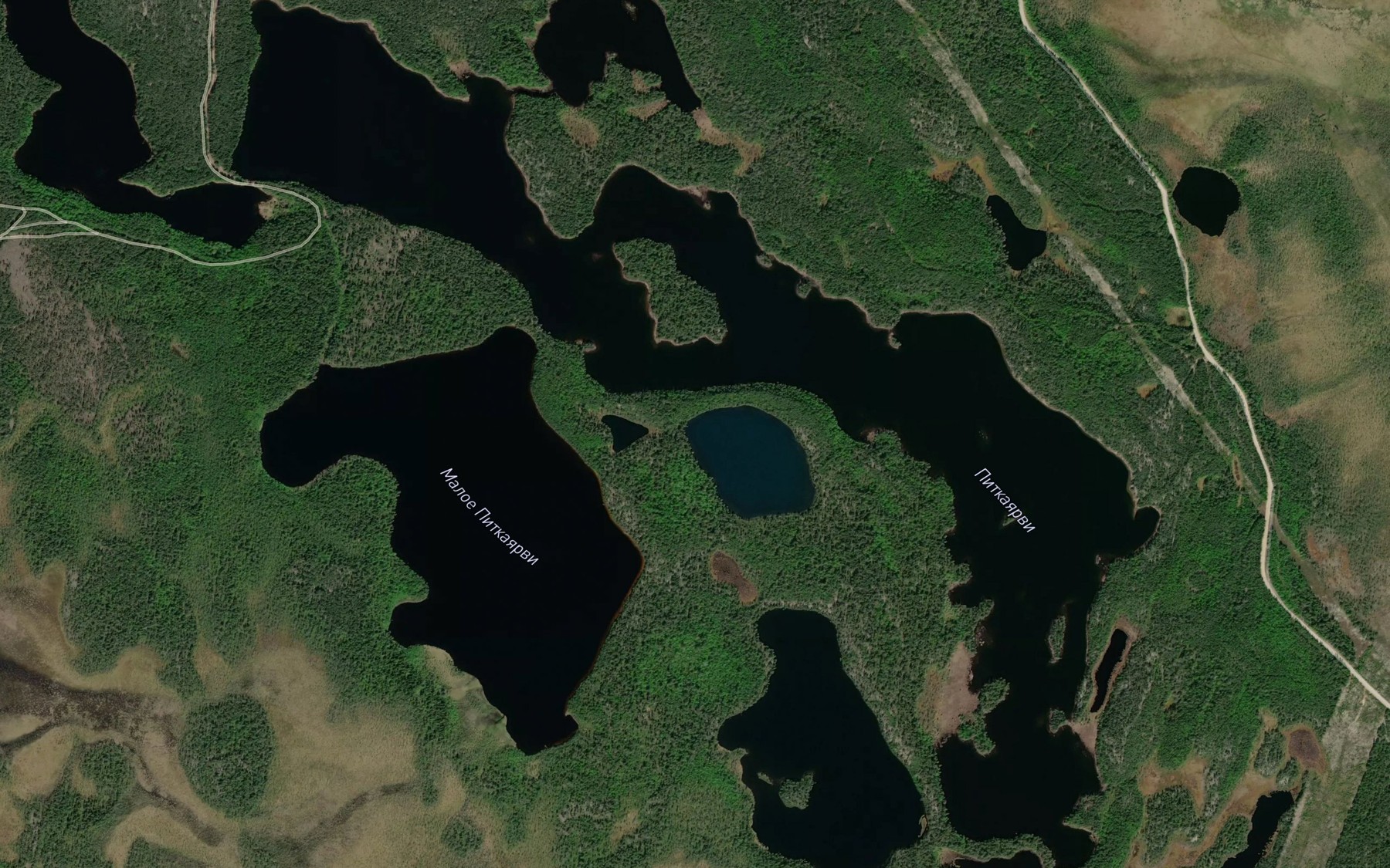 Satellite map of the Ozero Pitkayarvi