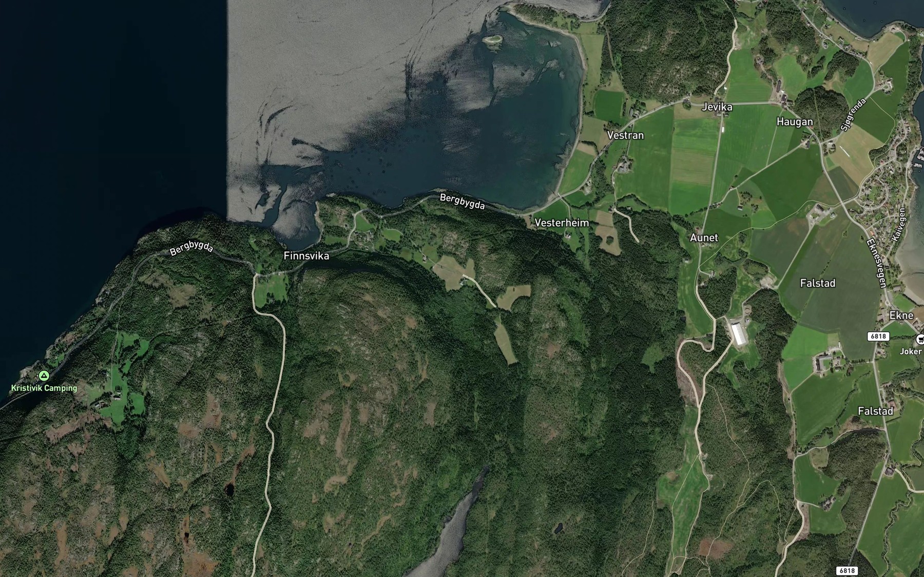 Satellite map of the Stampfossen