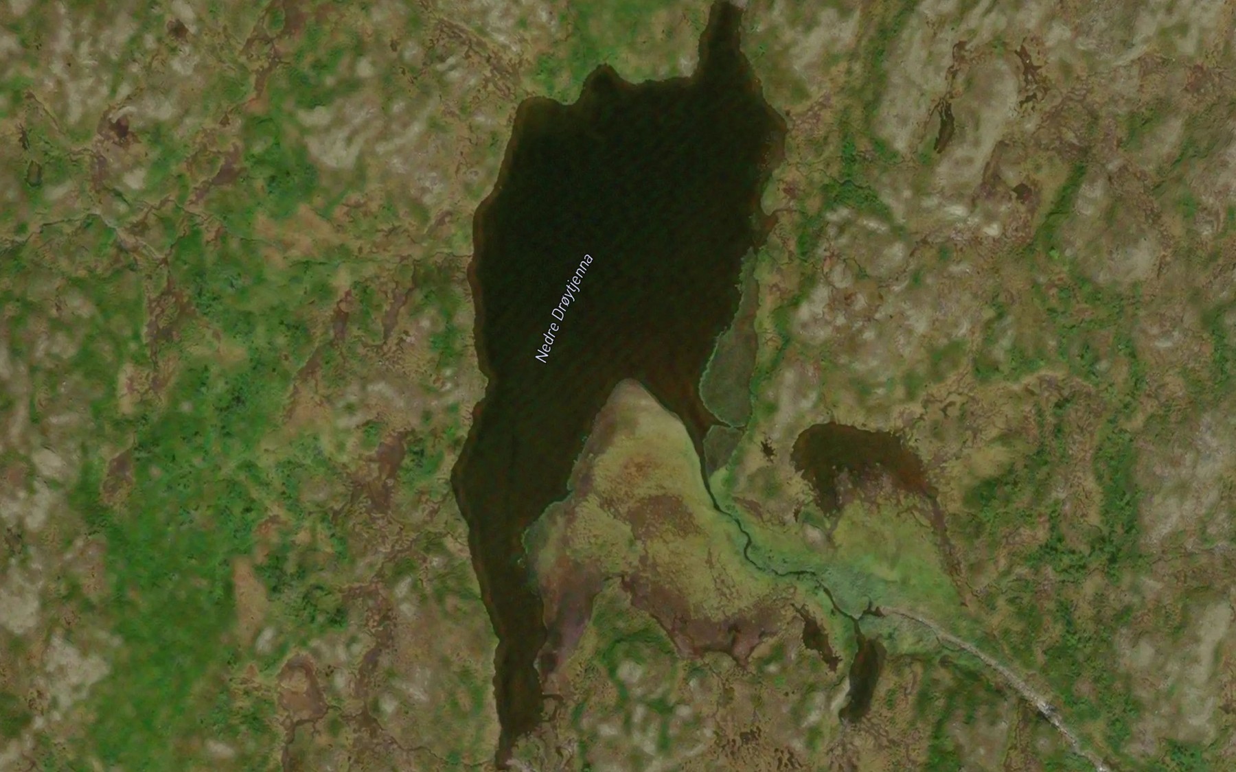 Satellite map of the Nedre Droytjenna
