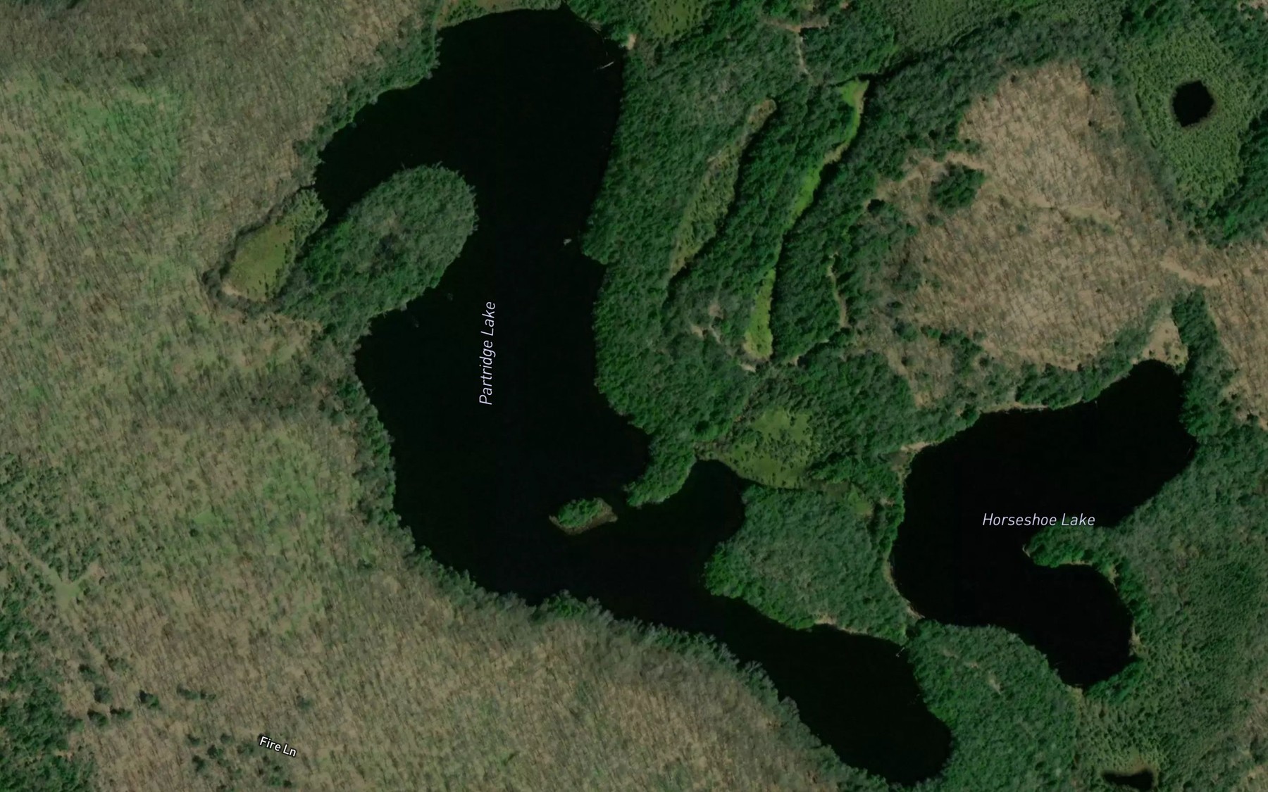 Satellite map of the Partridge Lake